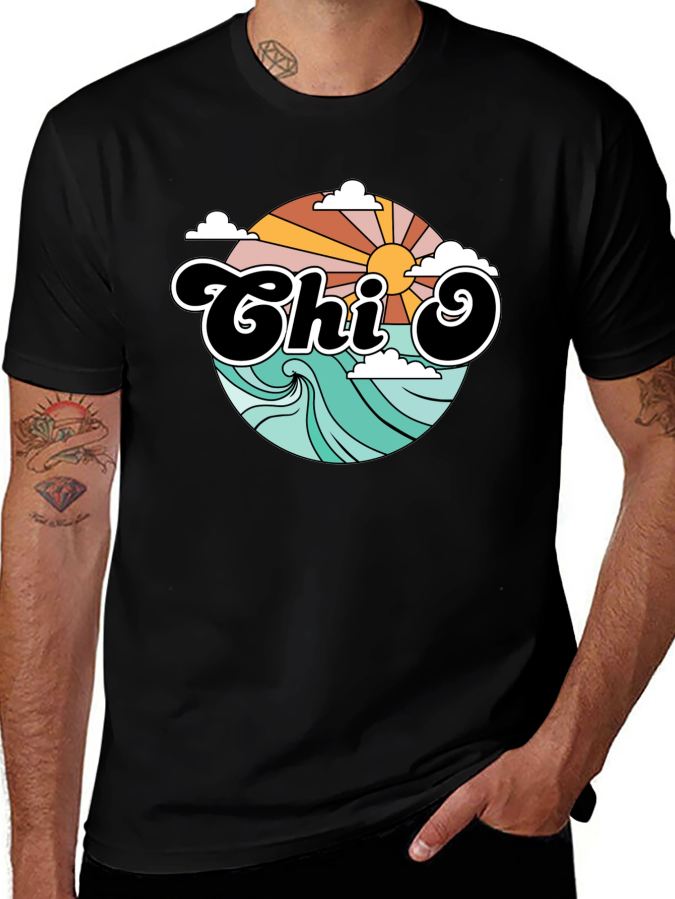 Retro Chi O Graphic T-Shirt