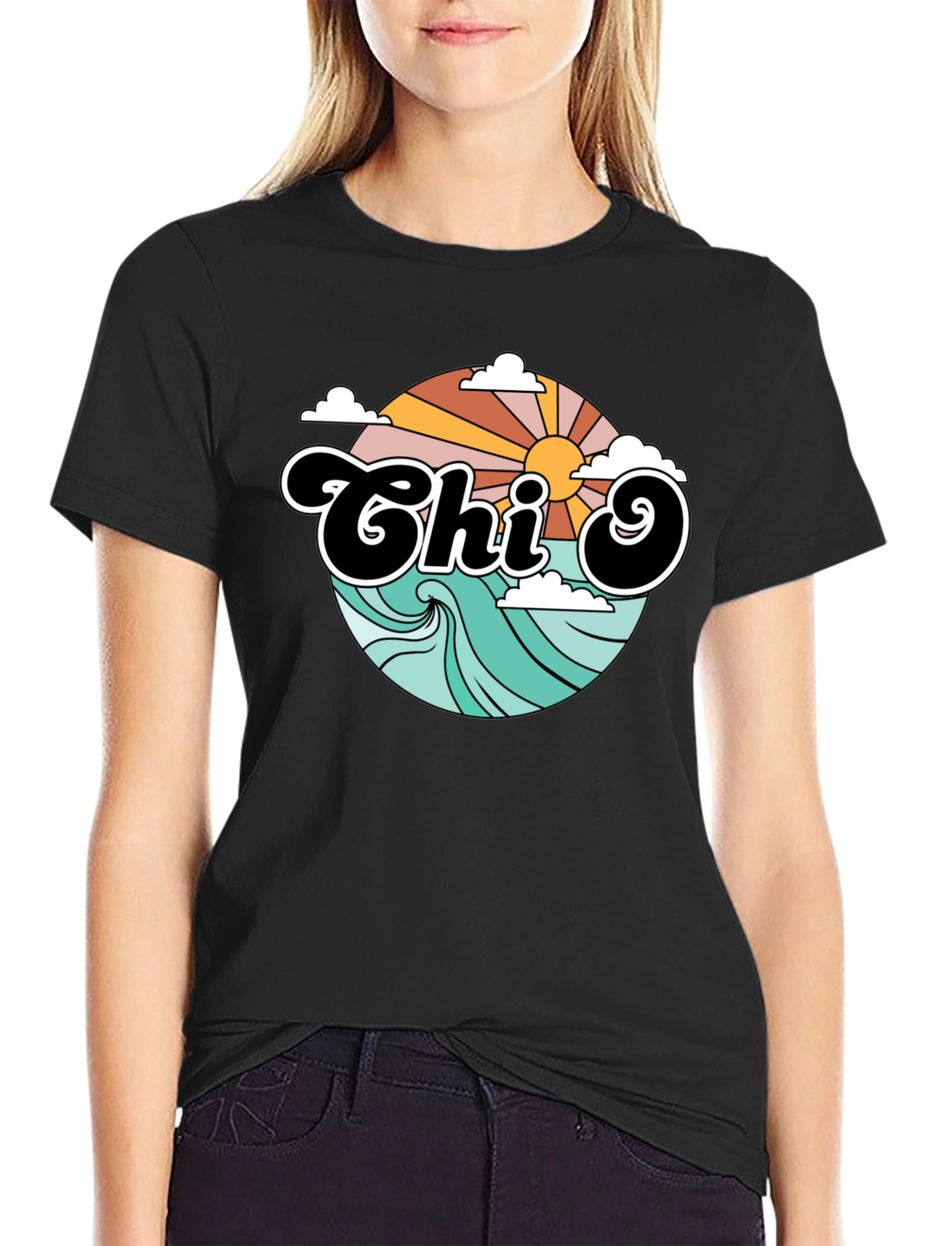 Retro Chi O Graphic T-Shirt