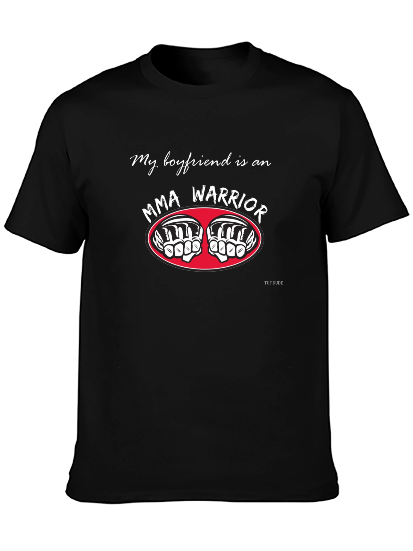 MMA Warrior Boyfriend T-Shirt - Black Graphic Tee