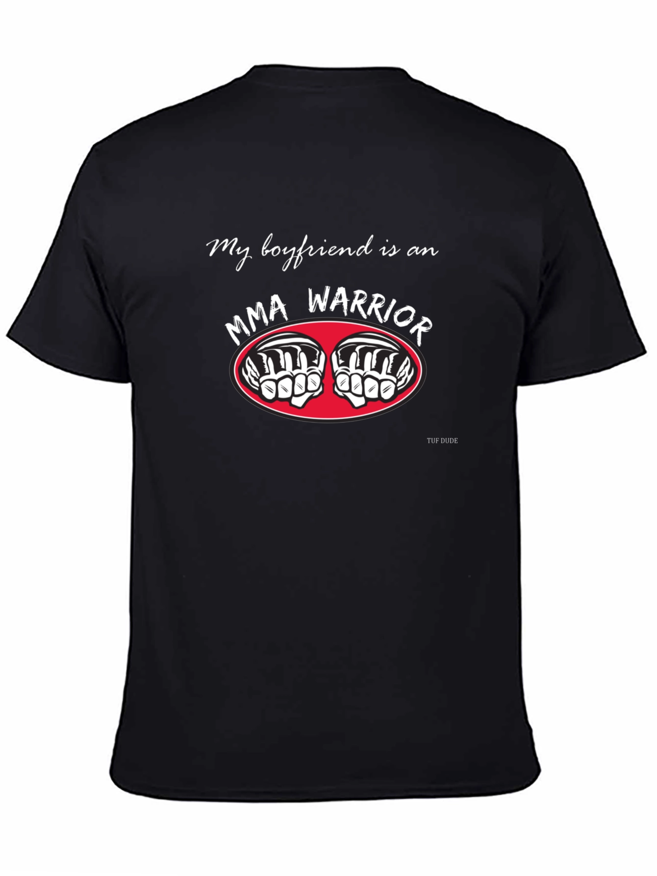 MMA Warrior Boyfriend T-Shirt - Black Graphic Tee