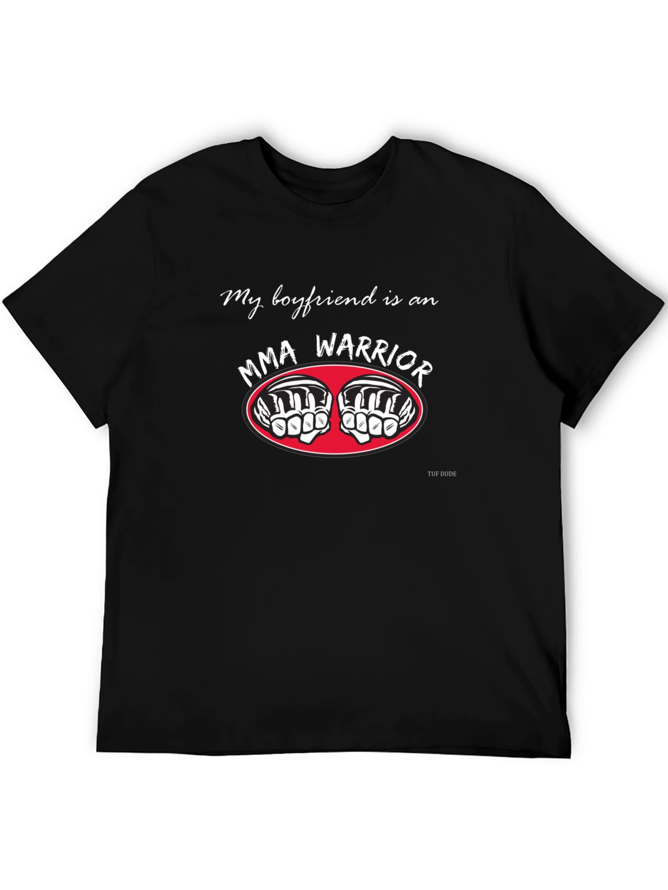MMA Warrior Boyfriend T-Shirt - Black Graphic Tee