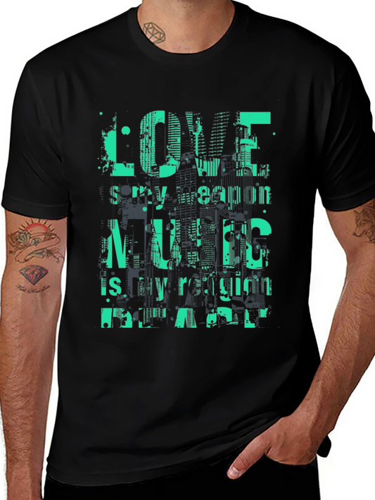 Urban Graphic Tee: Love is My Weapon Music is My Religion