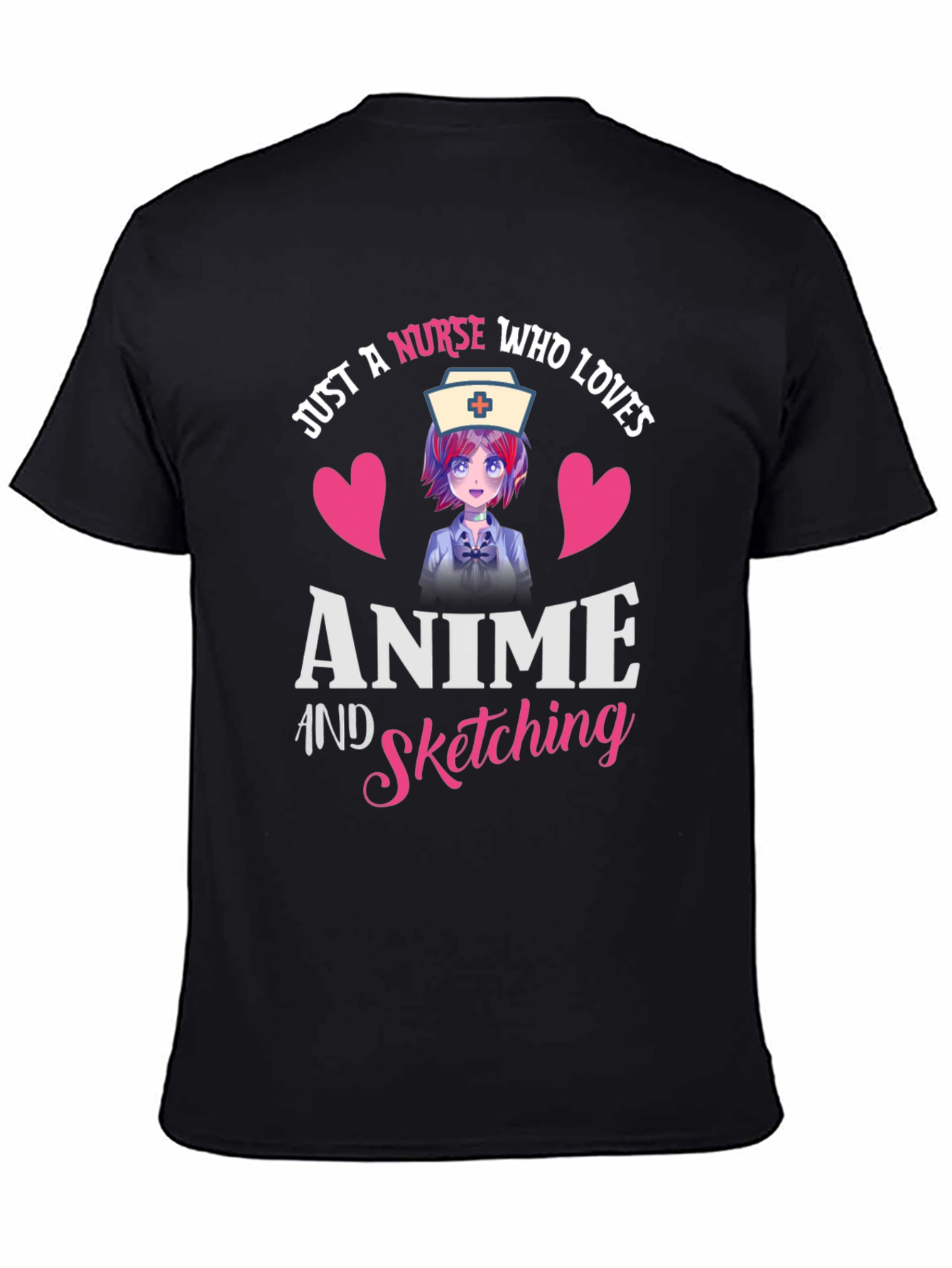 Anime Nurse Graphic Tee - Sketching Lover