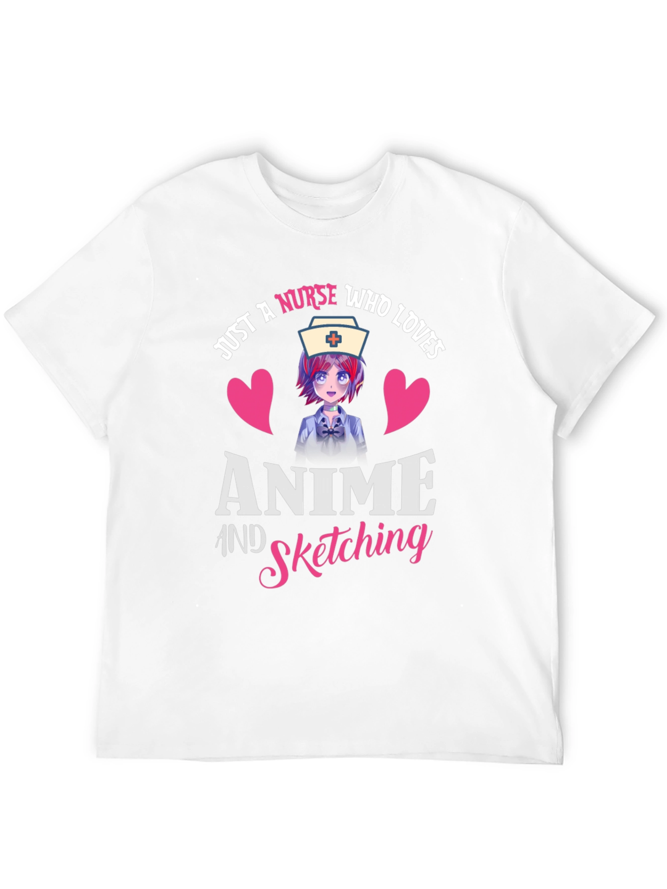 Anime Nurse Graphic Tee - Sketching Lover