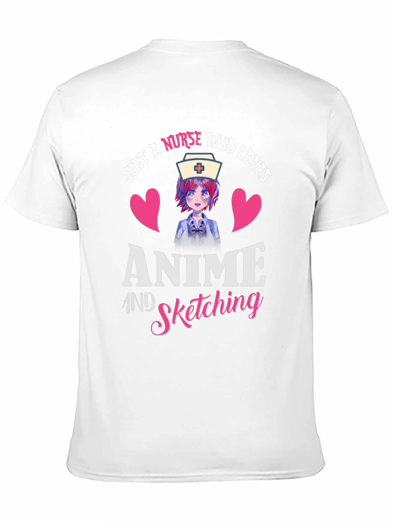 Anime Nurse Graphic Tee - Sketching Lover