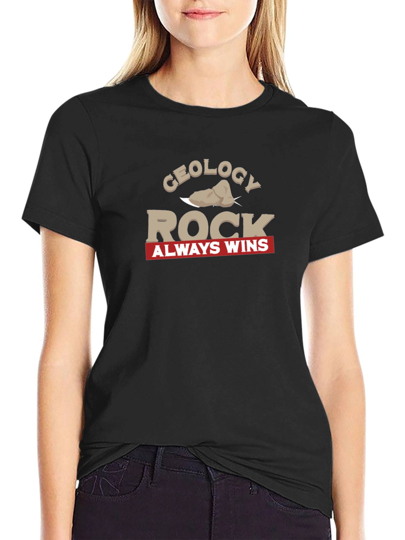 Geology Rock Always Wins Graphic T-Shirt