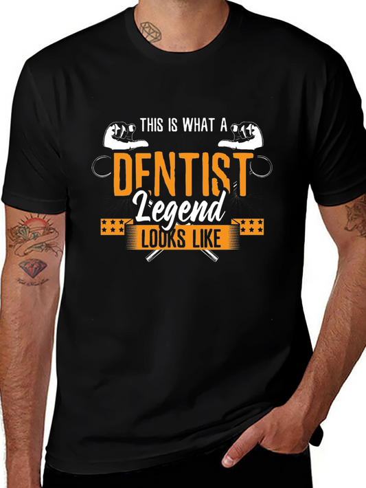 Dentist Legend Graphic T-Shirt - Black