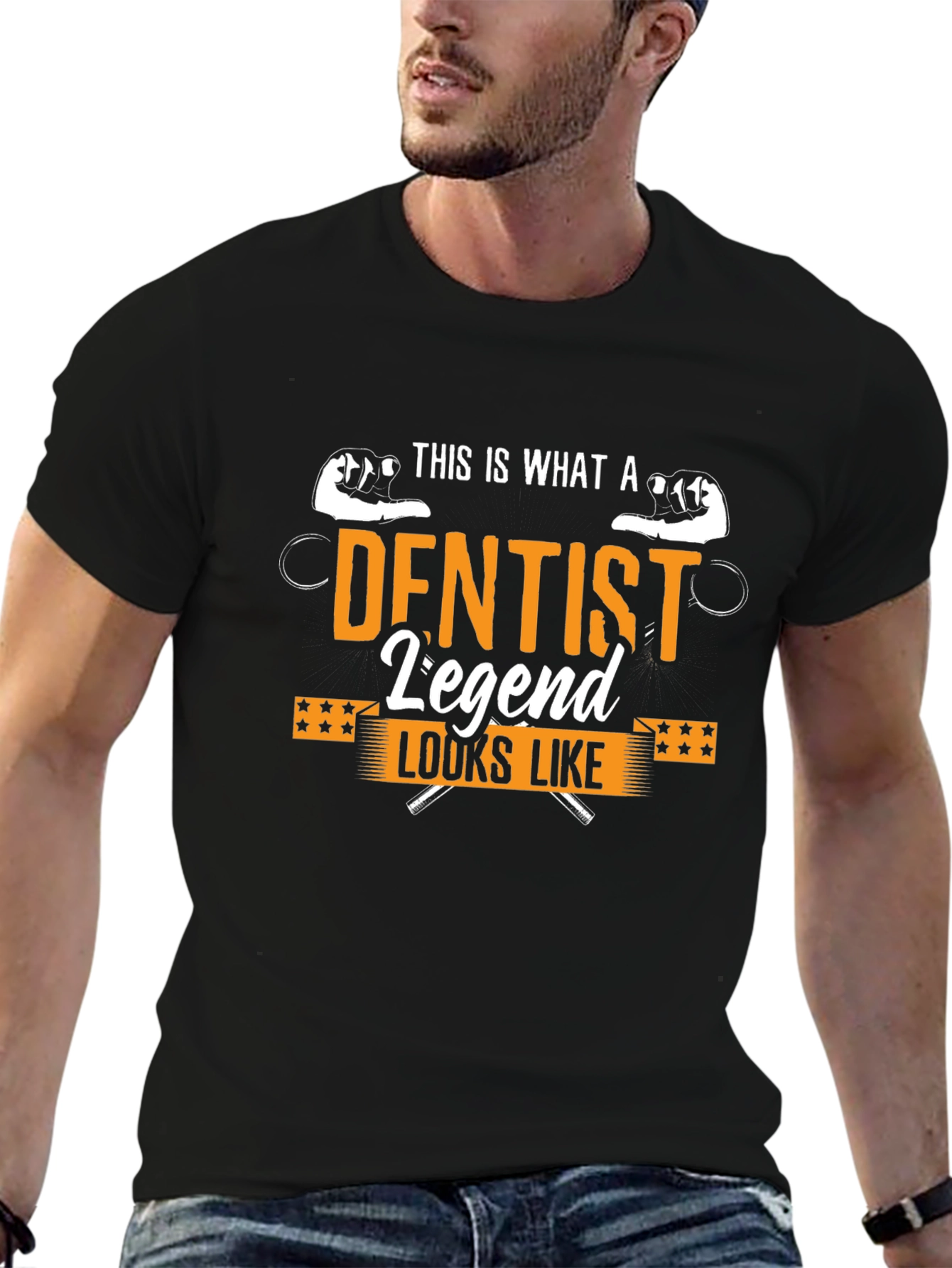 Dentist Legend Graphic T-Shirt - Black