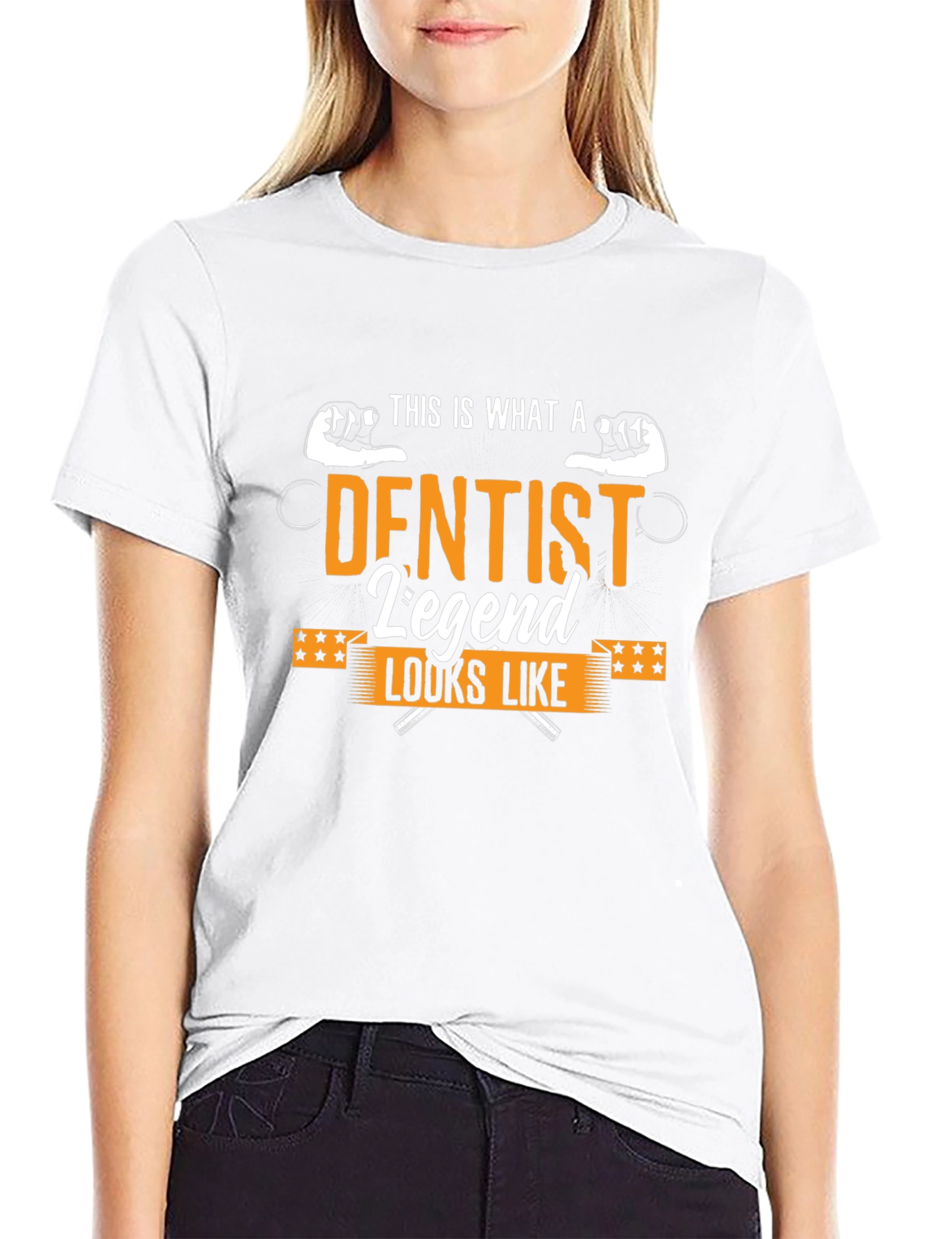 Dentist Legend Graphic T-Shirt - Black