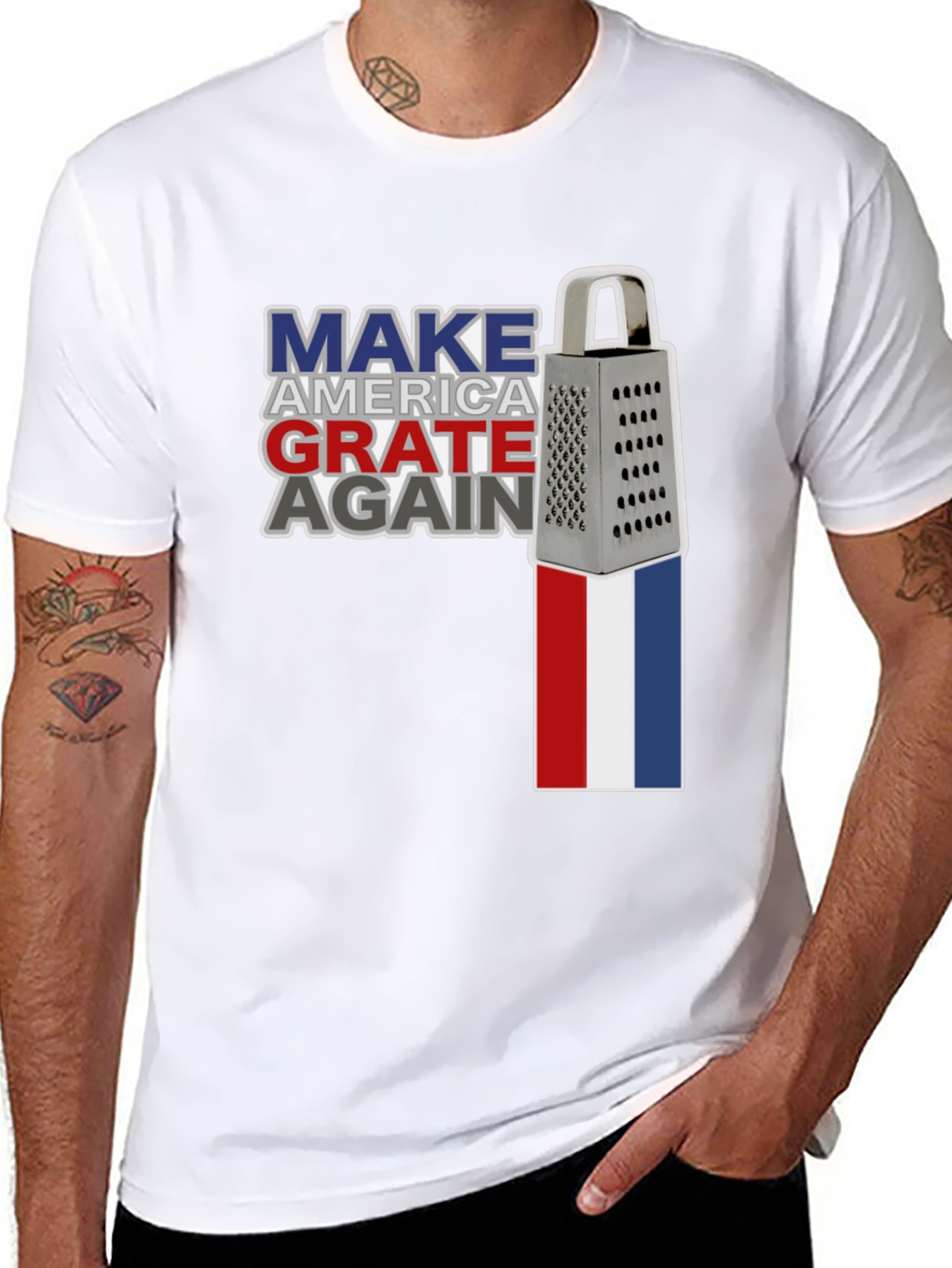 Make America Grate Again T-Shirt Funny Cheese Grater