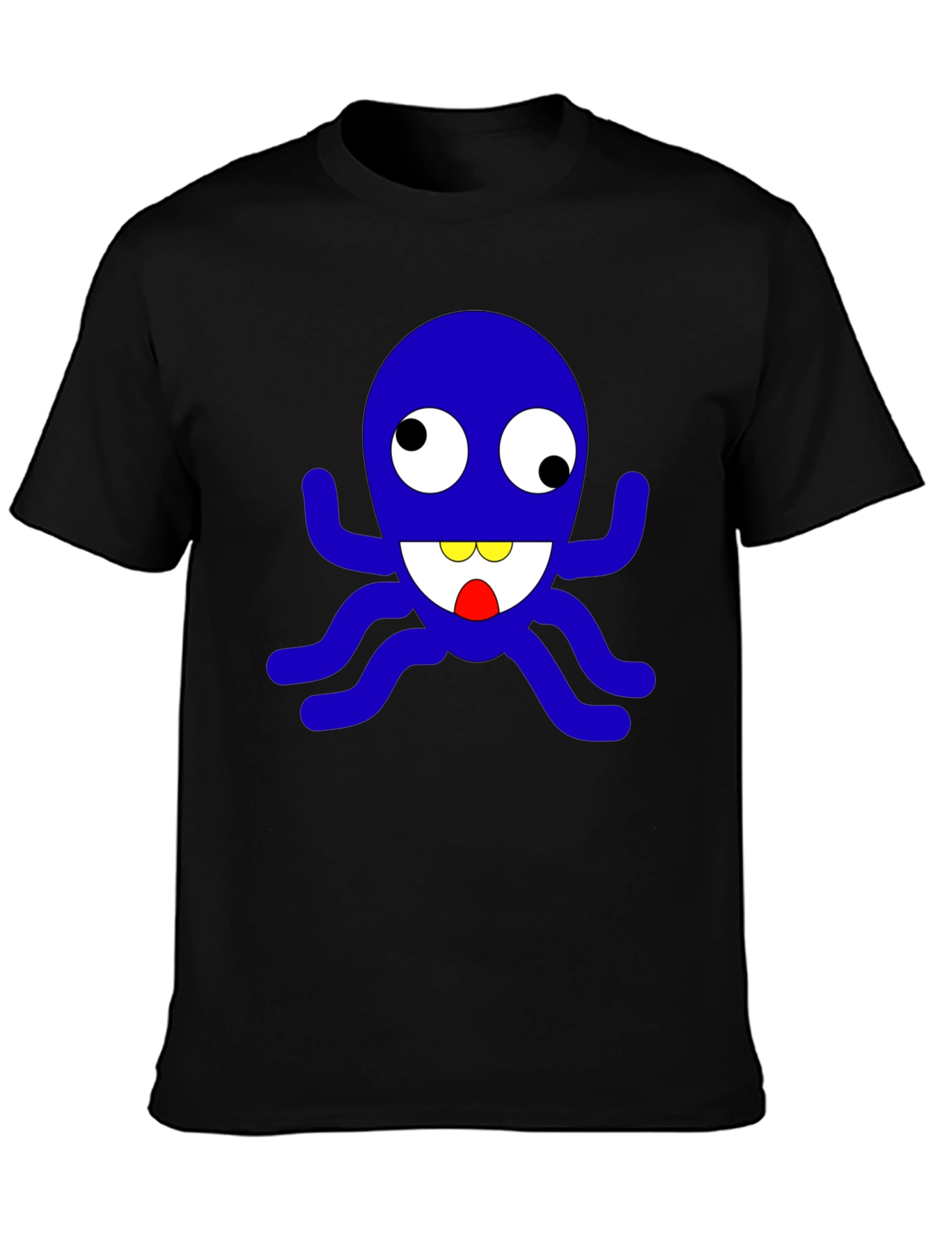 Fun Cartoon Octopus Graphic T-Shirt