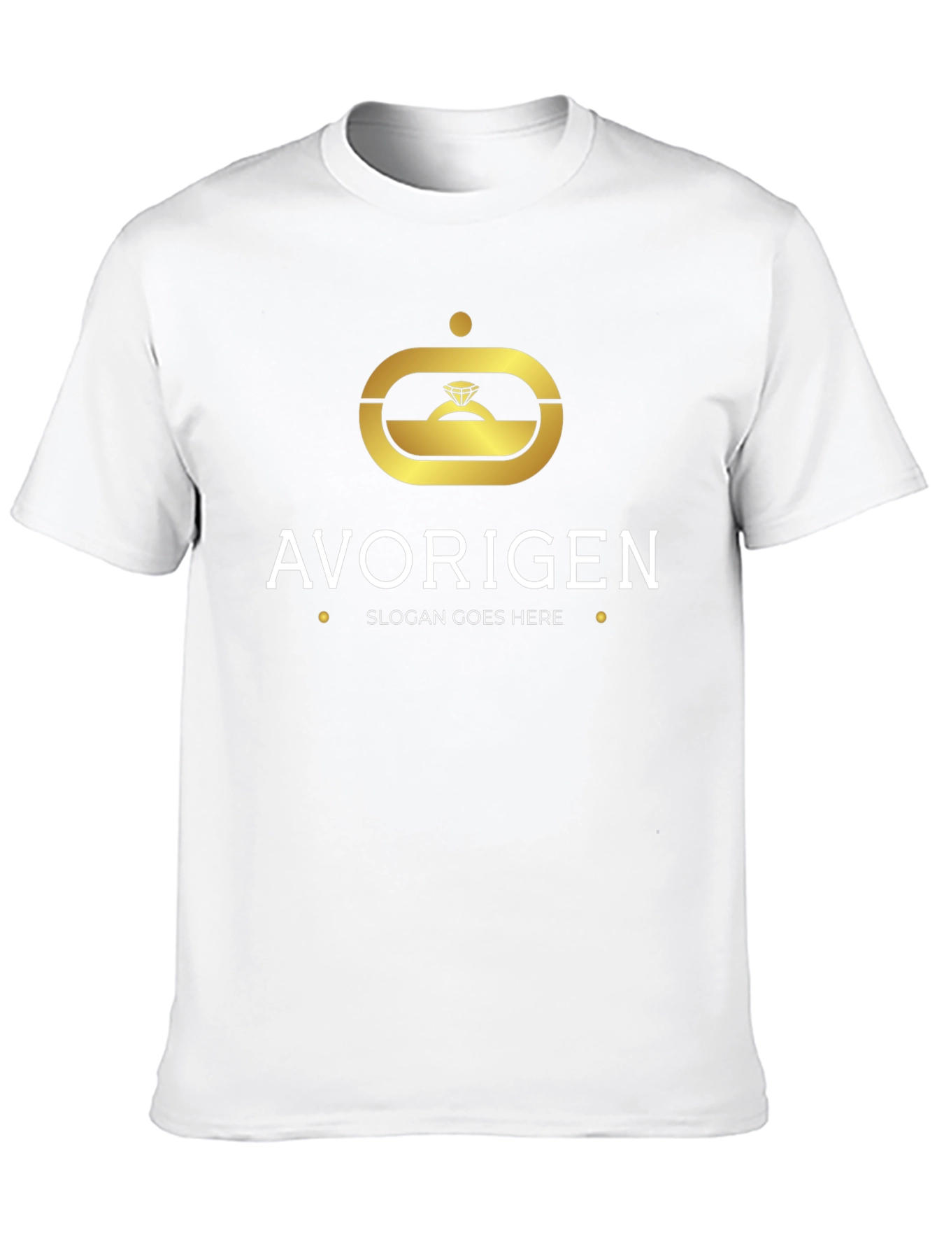 Avorigen Gold Logo T-Shirt - Modern Style