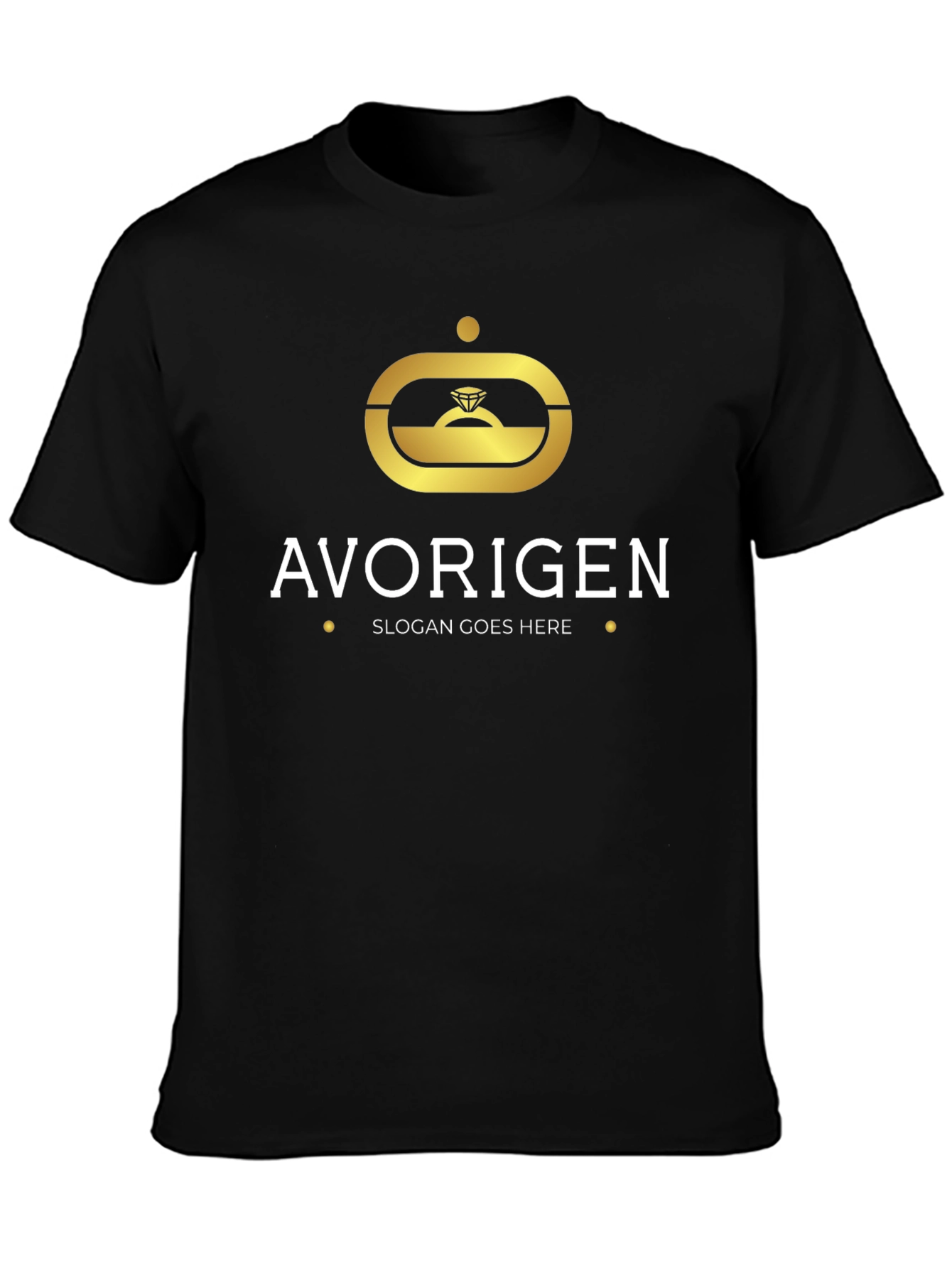 Avorigen Gold Logo T-Shirt - Modern Style
