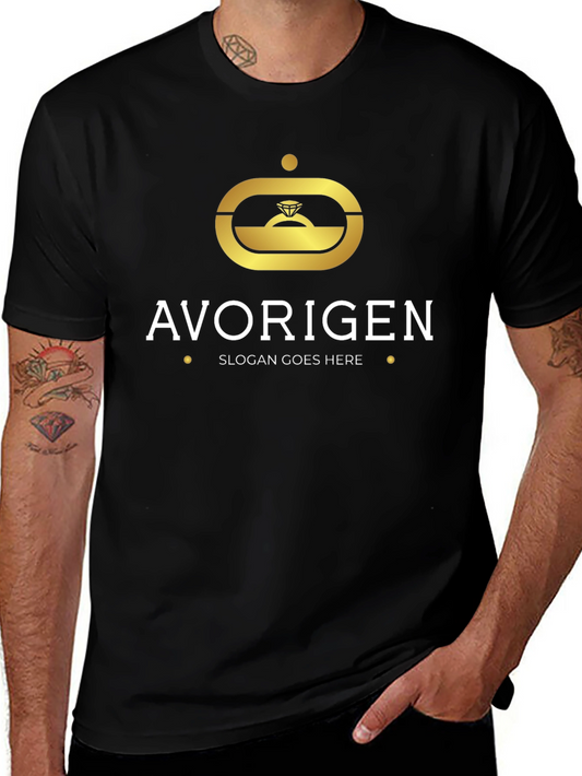 Avorigen Gold Logo T-Shirt - Modern Style