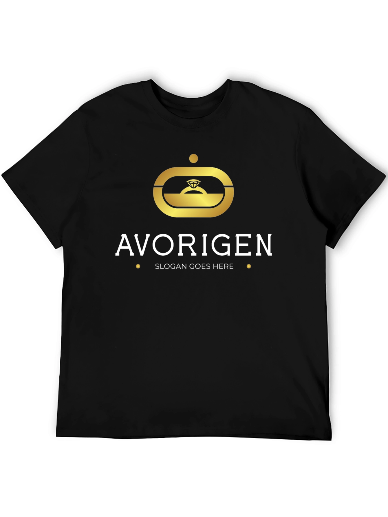 Avorigen Gold Logo T-Shirt - Modern Style