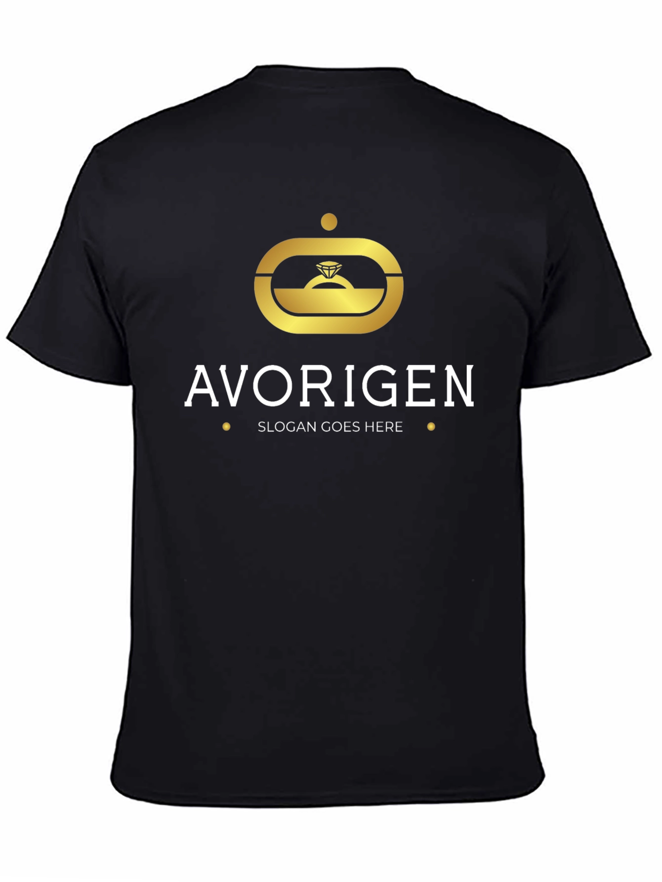 Avorigen Gold Logo T-Shirt - Modern Style