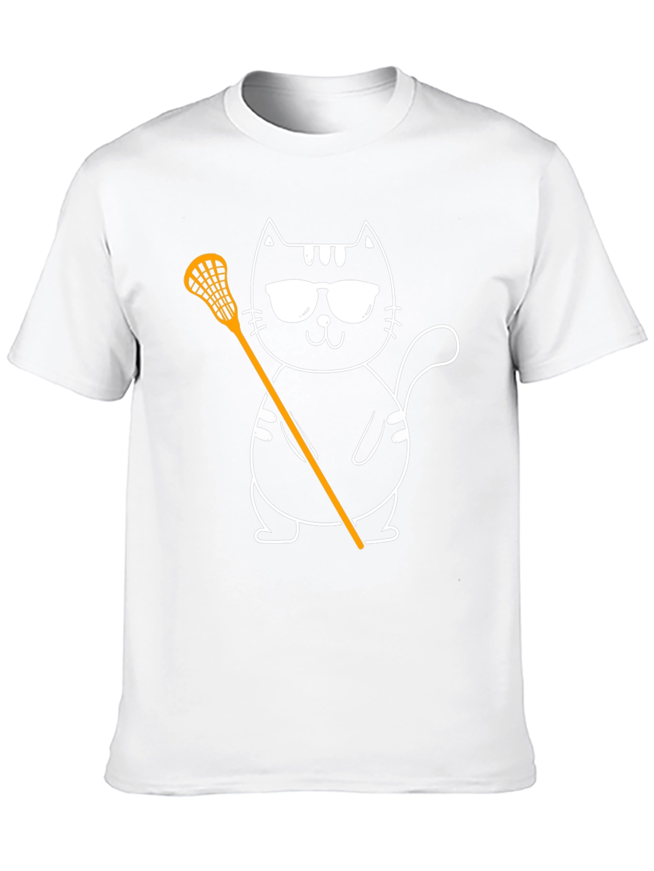 Cool Cat Lacrosse Tee - Black Graphic T-Shirt