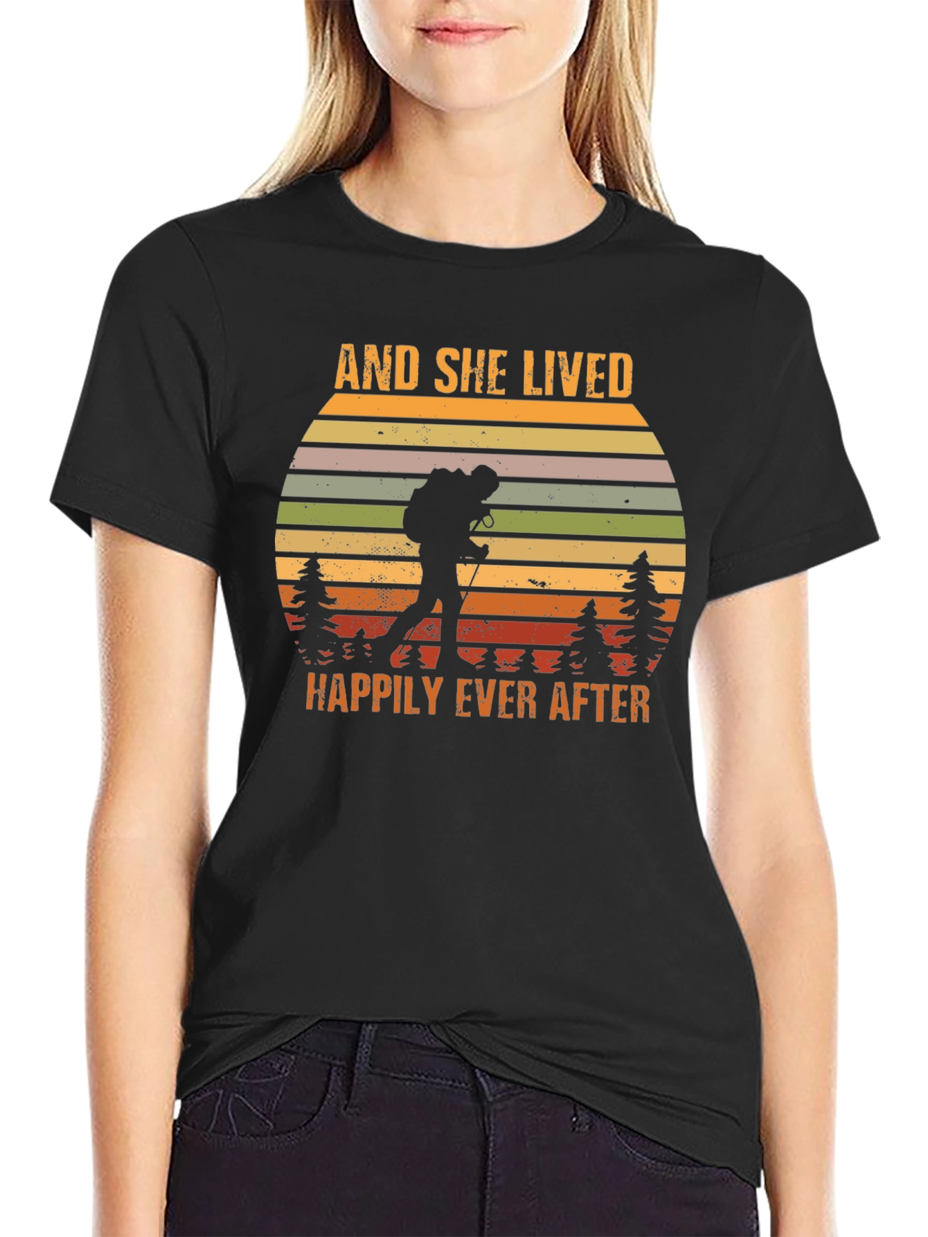 And She Lived Happily Ever After Hiking T-Shirt