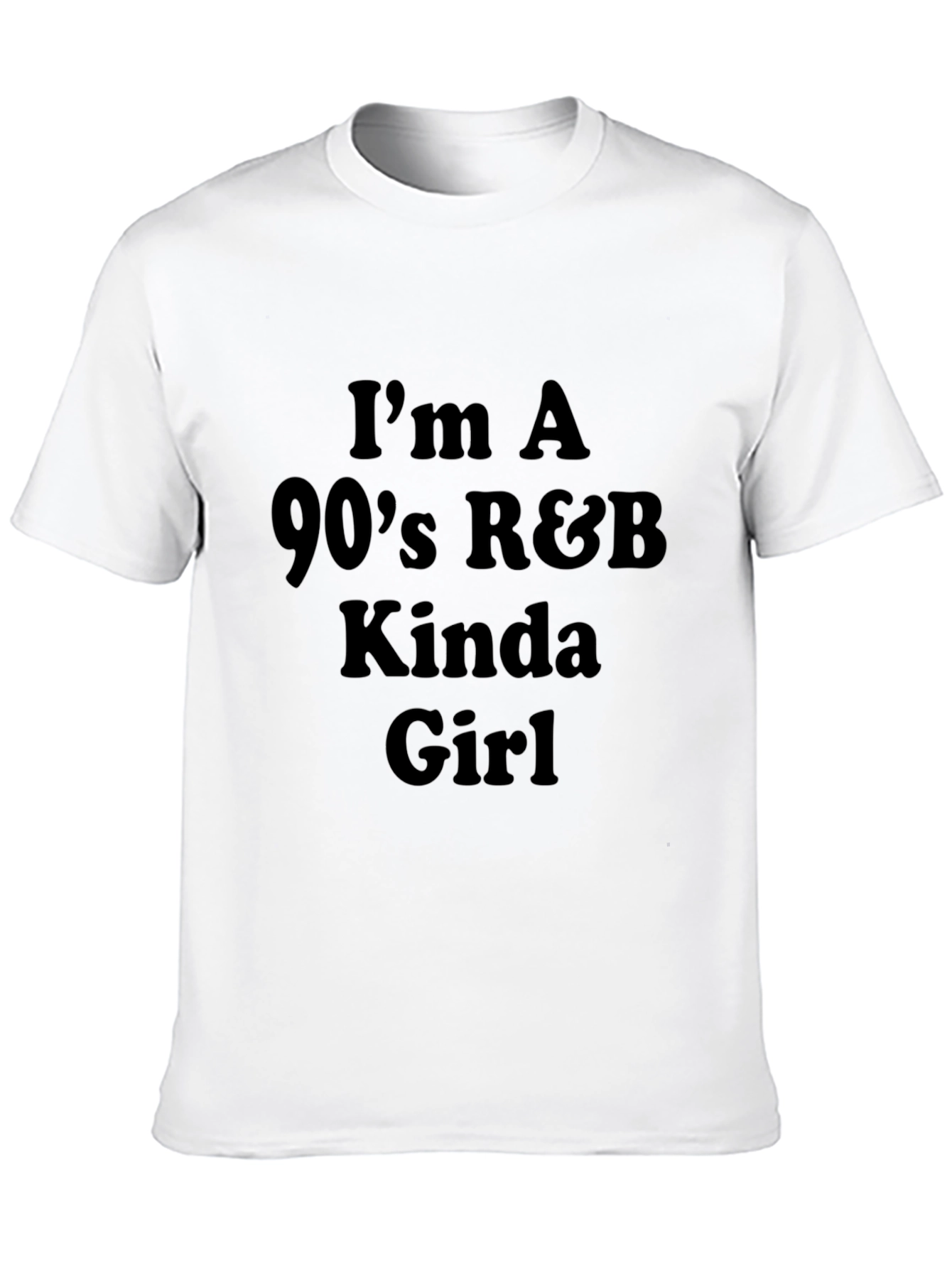 90s R&B Kinda Girl Tee - Stylish Black T-Shirt