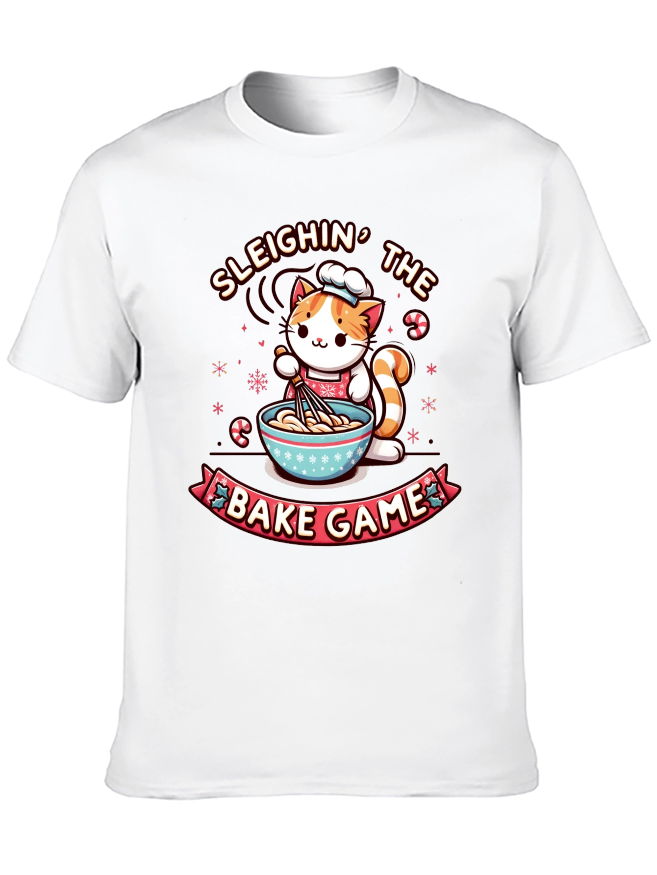 Sleighin The Bake Game Cat T-Shirt