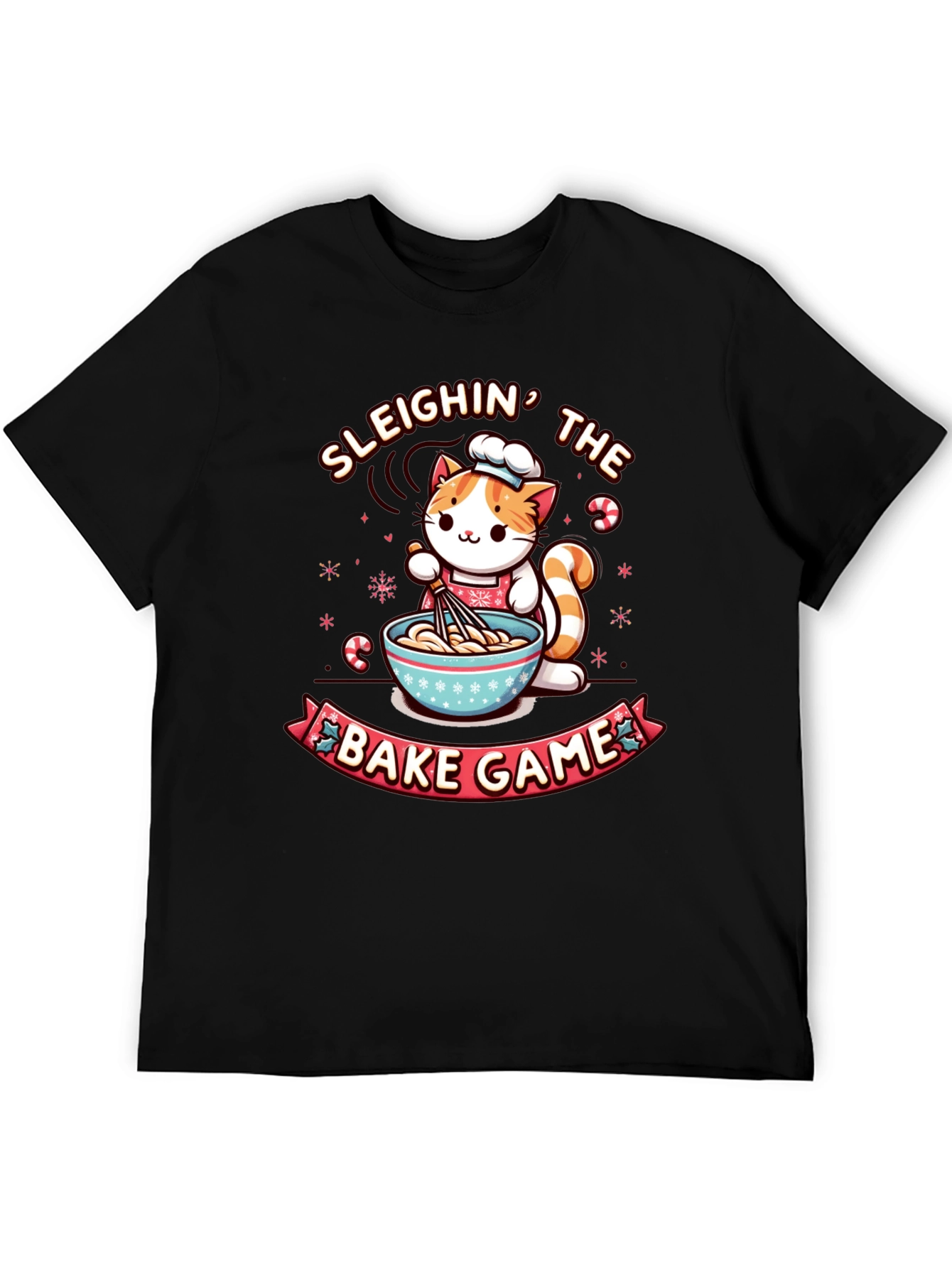 Sleighin The Bake Game Cat T-Shirt