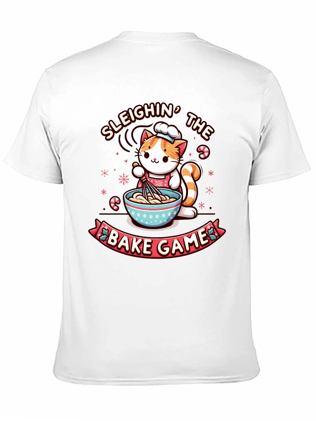 Sleighin The Bake Game Cat T-Shirt