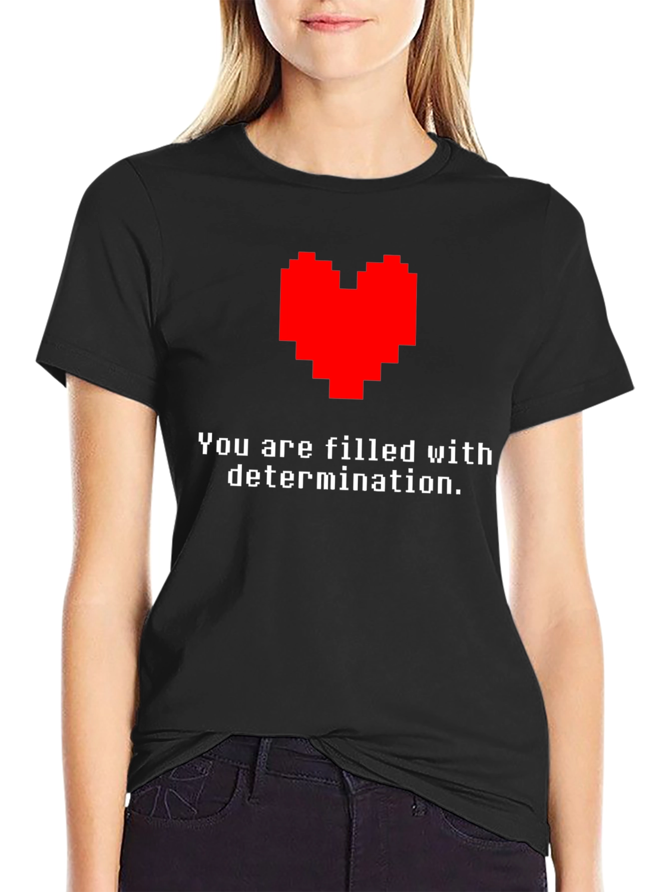 Determination Pixel Heart T-Shirt
