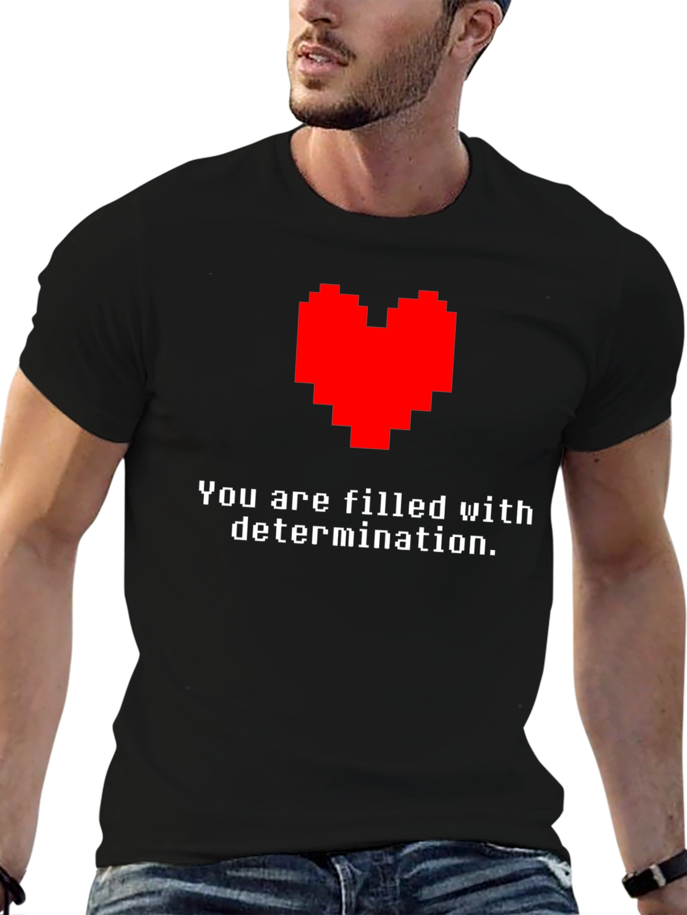 Determination Pixel Heart T-Shirt