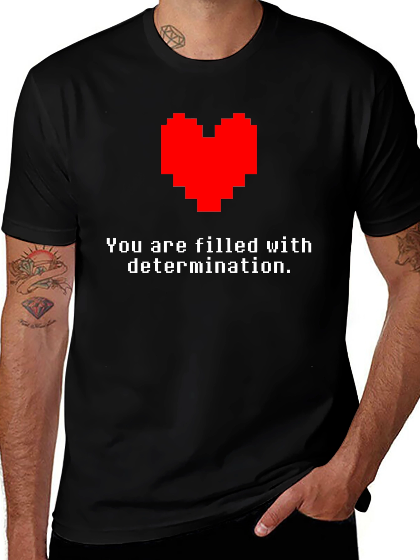 Determination Pixel Heart T-Shirt