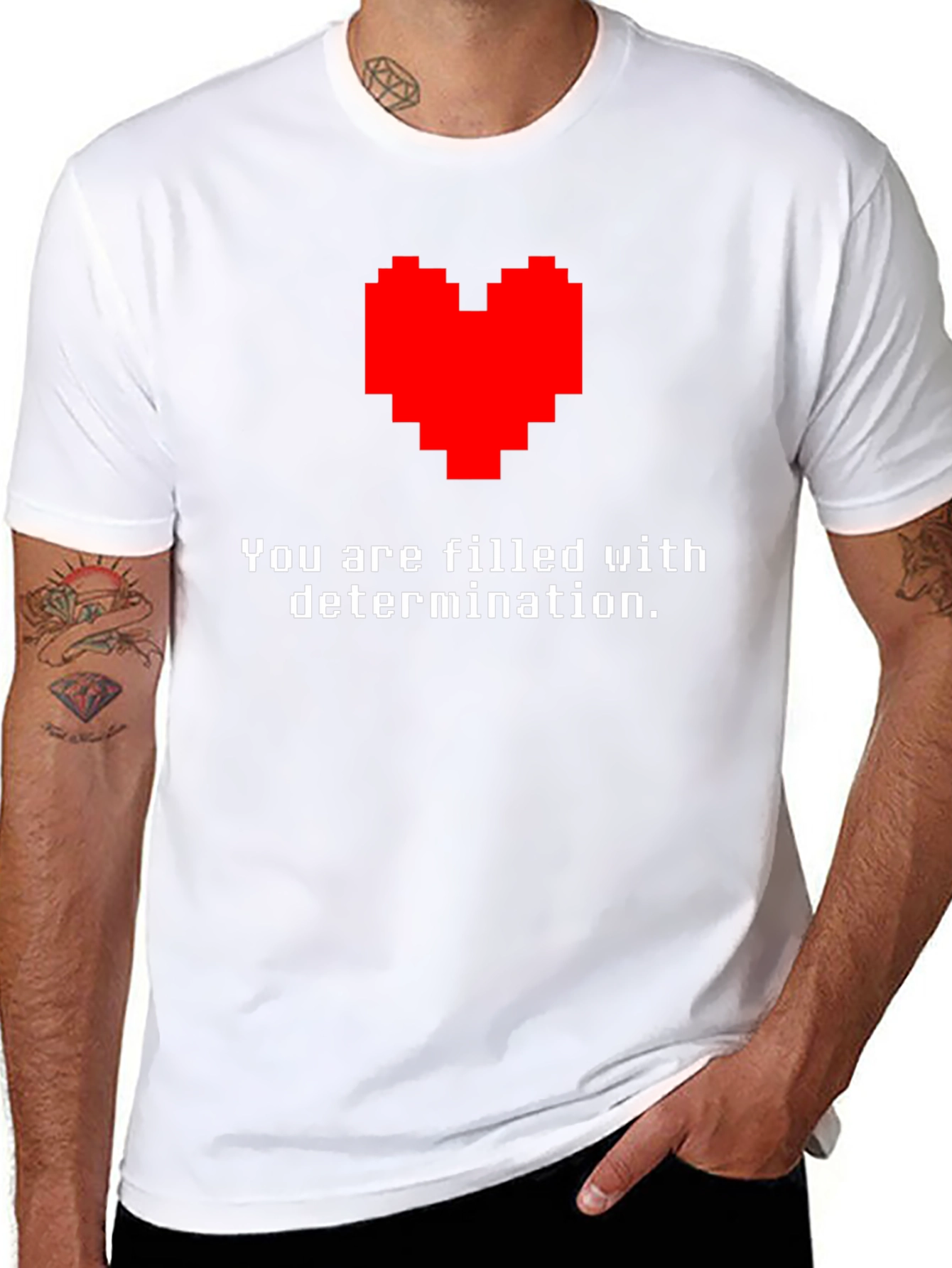 Determination Pixel Heart T-Shirt
