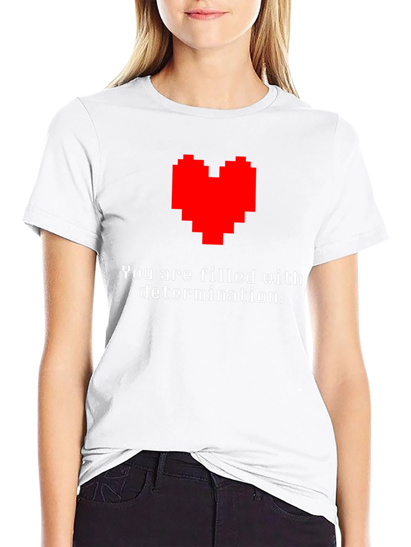 Determination Pixel Heart T-Shirt