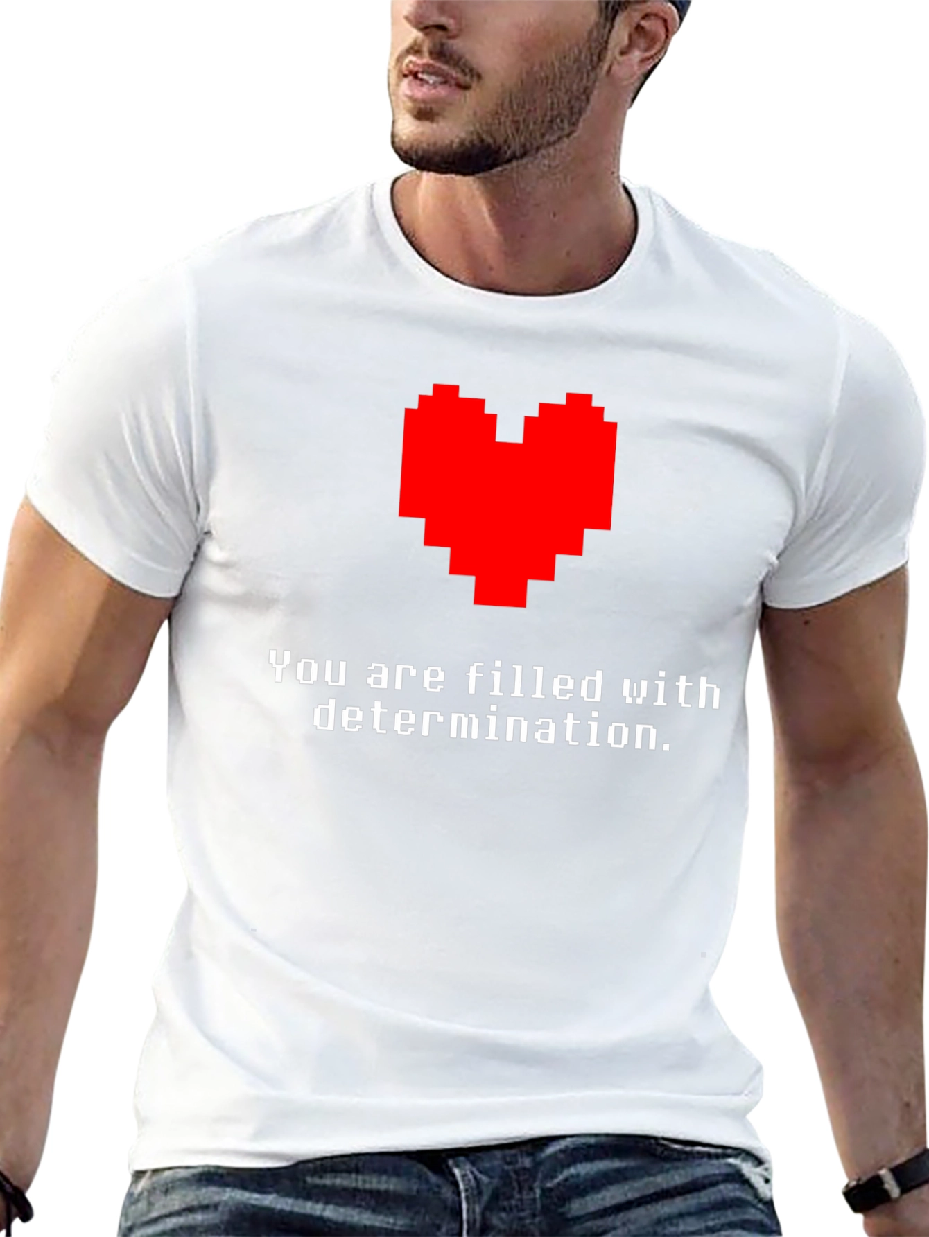 Determination Pixel Heart T-Shirt