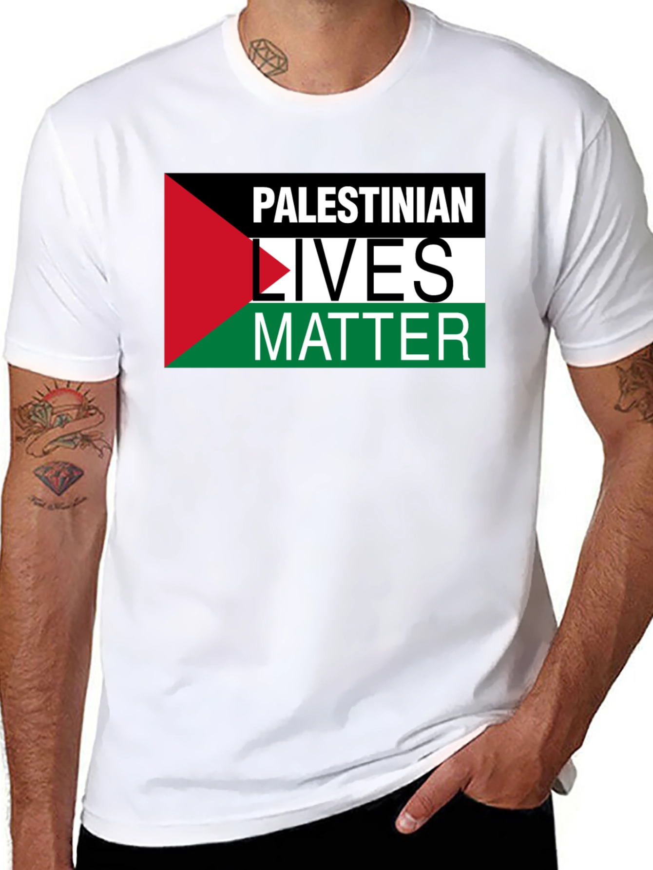 Palestinian Lives Matter T-Shirt Flag Graphic Tee