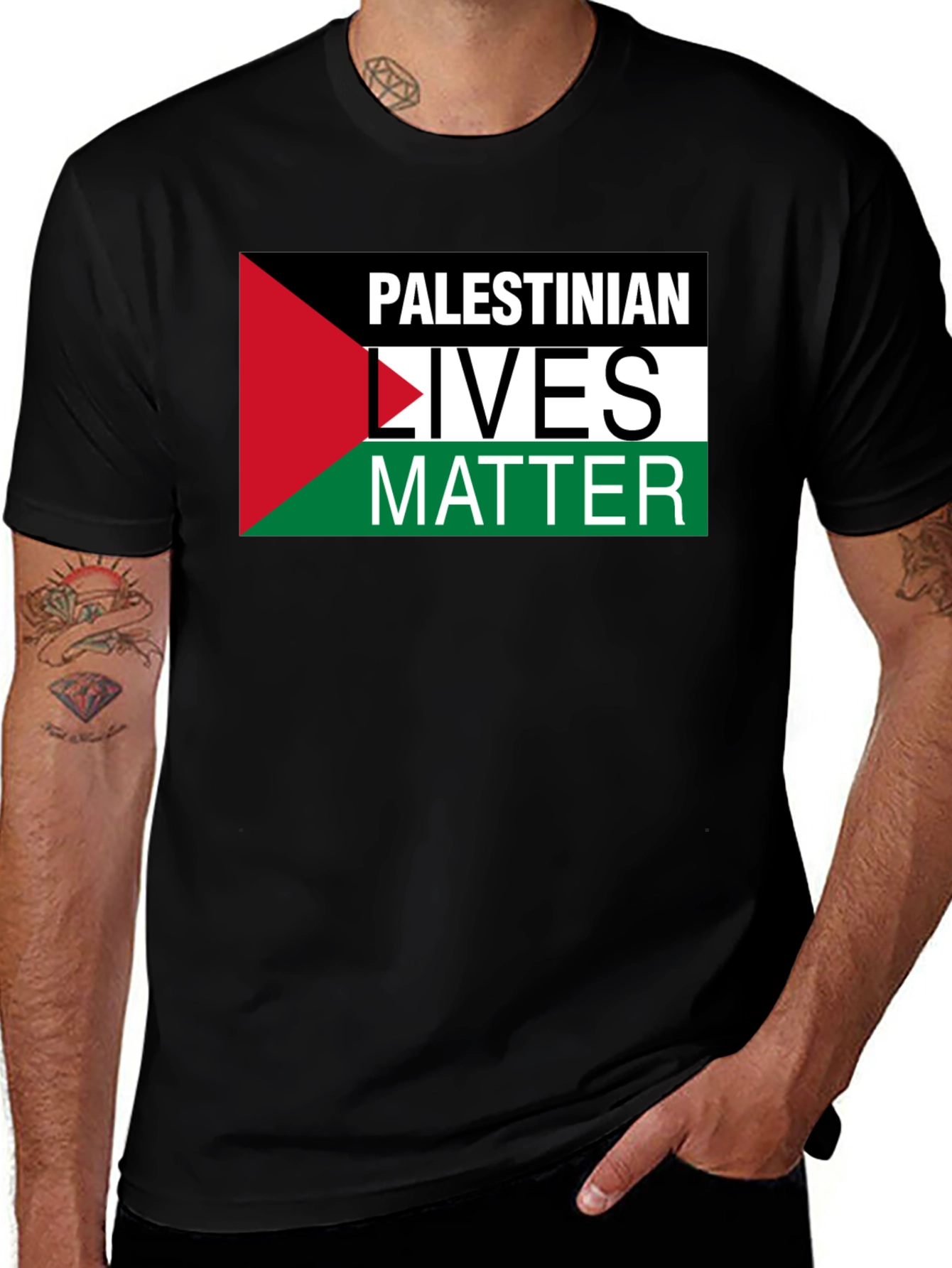 Palestinian Lives Matter T-Shirt Flag Graphic Tee