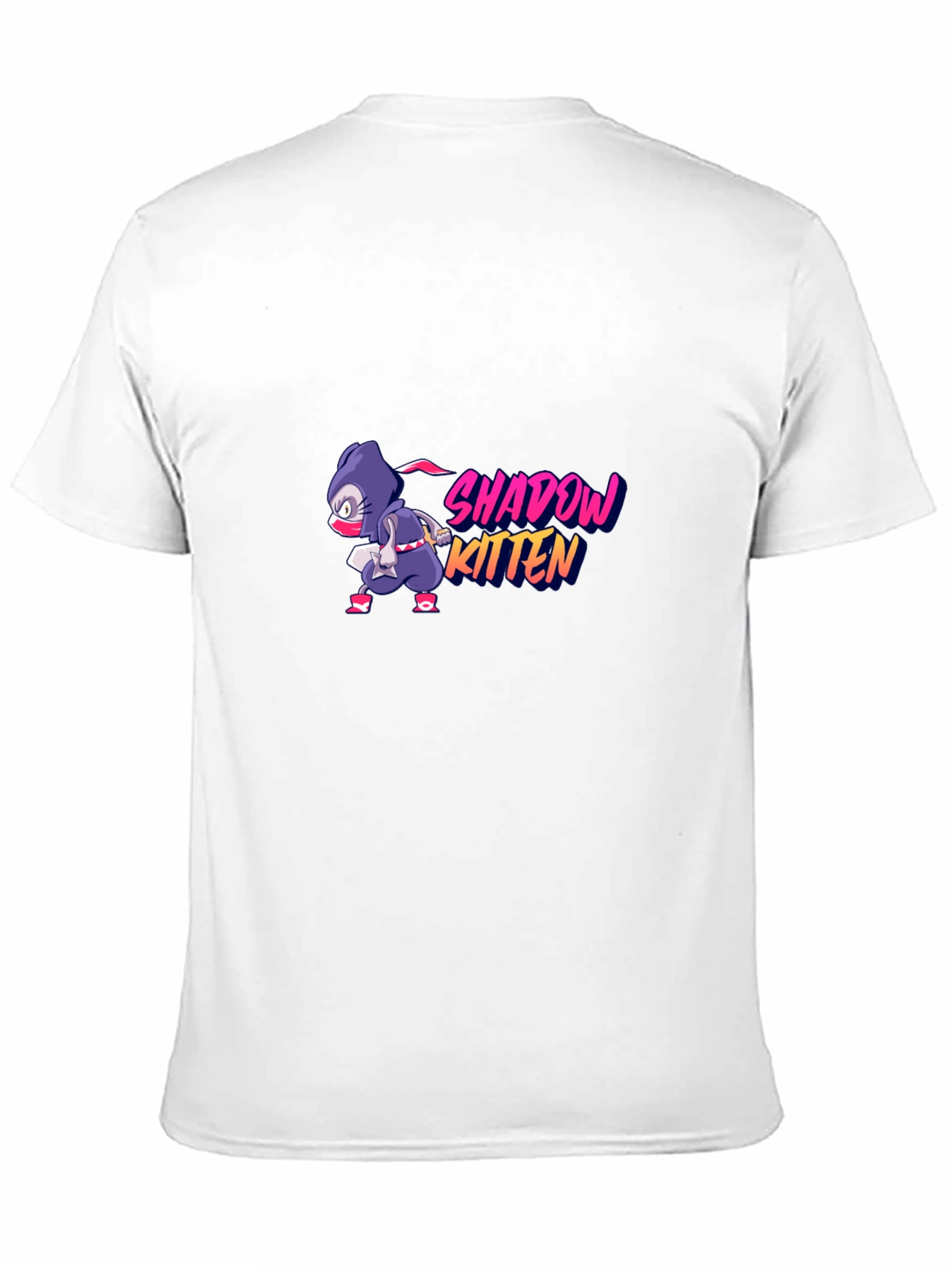 Shadow Kitten T-Shirt - Ninja Cartoon Design