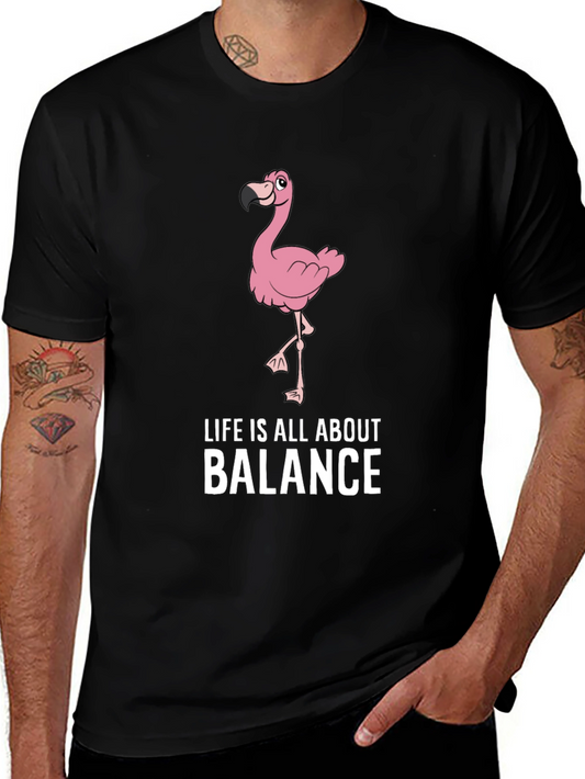 Life is About Balance Flamingo T-Shirt