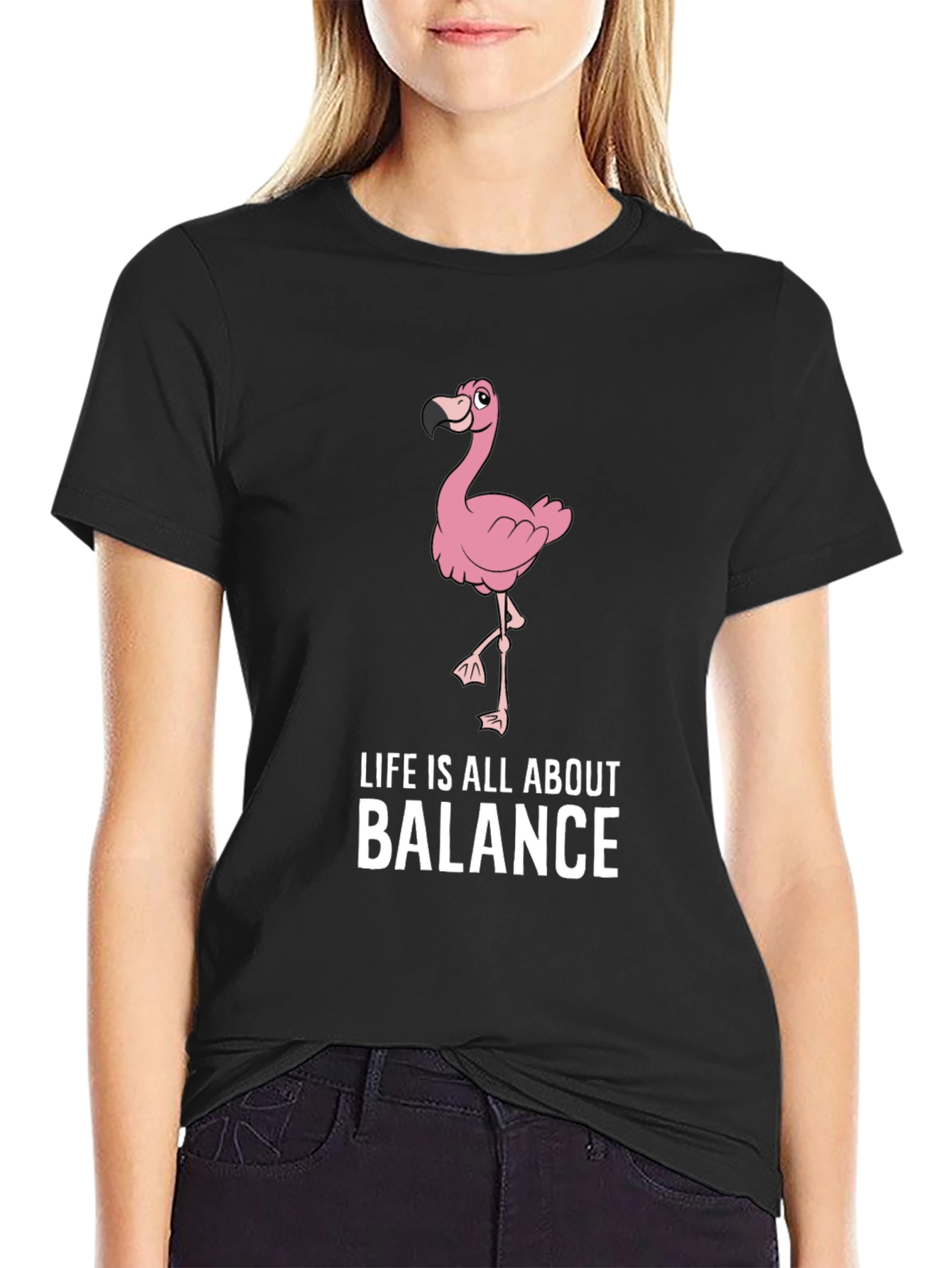 Life is About Balance Flamingo T-Shirt