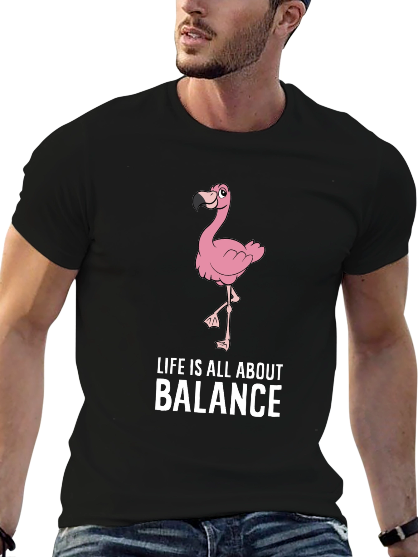 Life is About Balance Flamingo T-Shirt