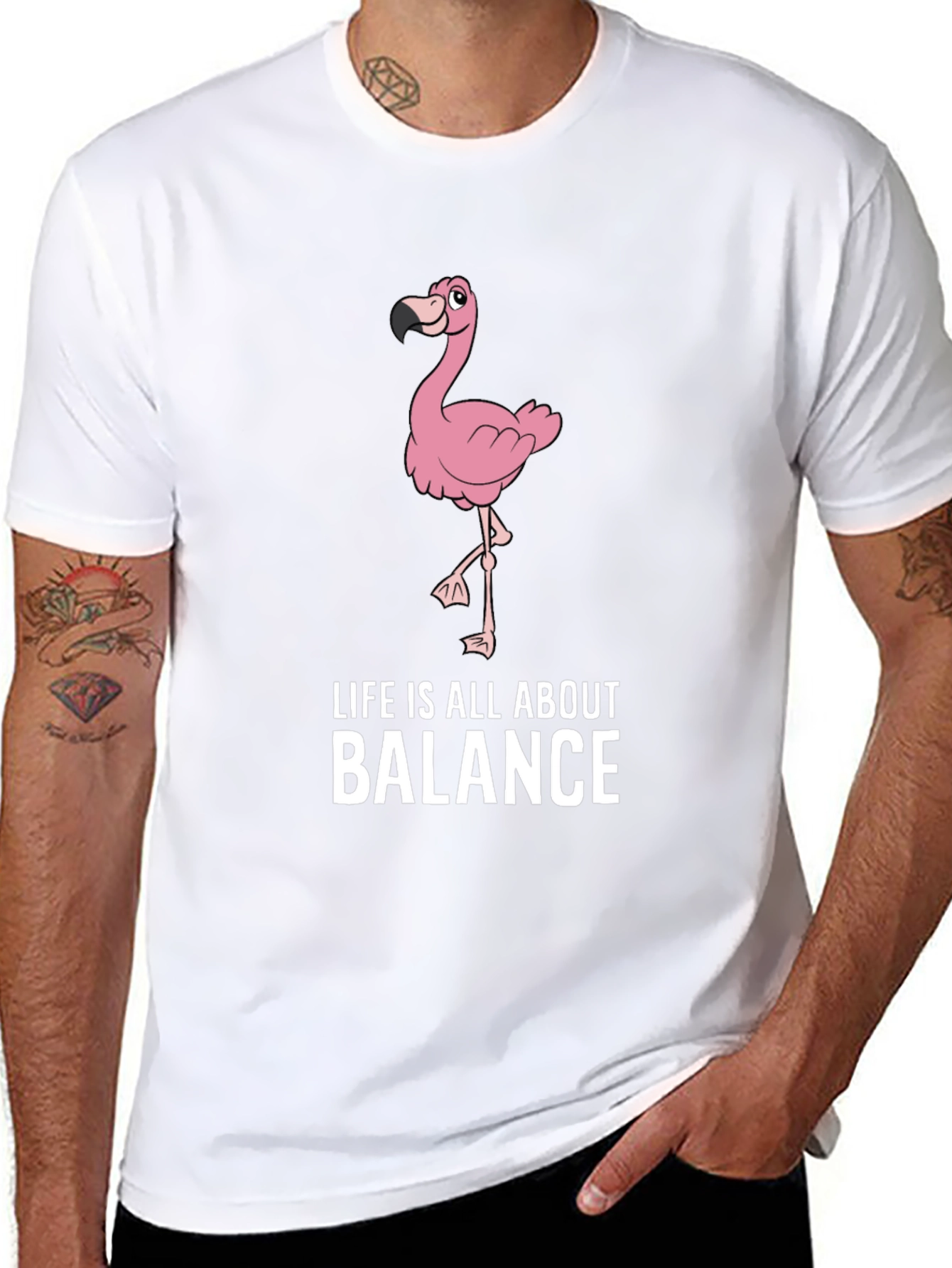 Life is About Balance Flamingo T-Shirt