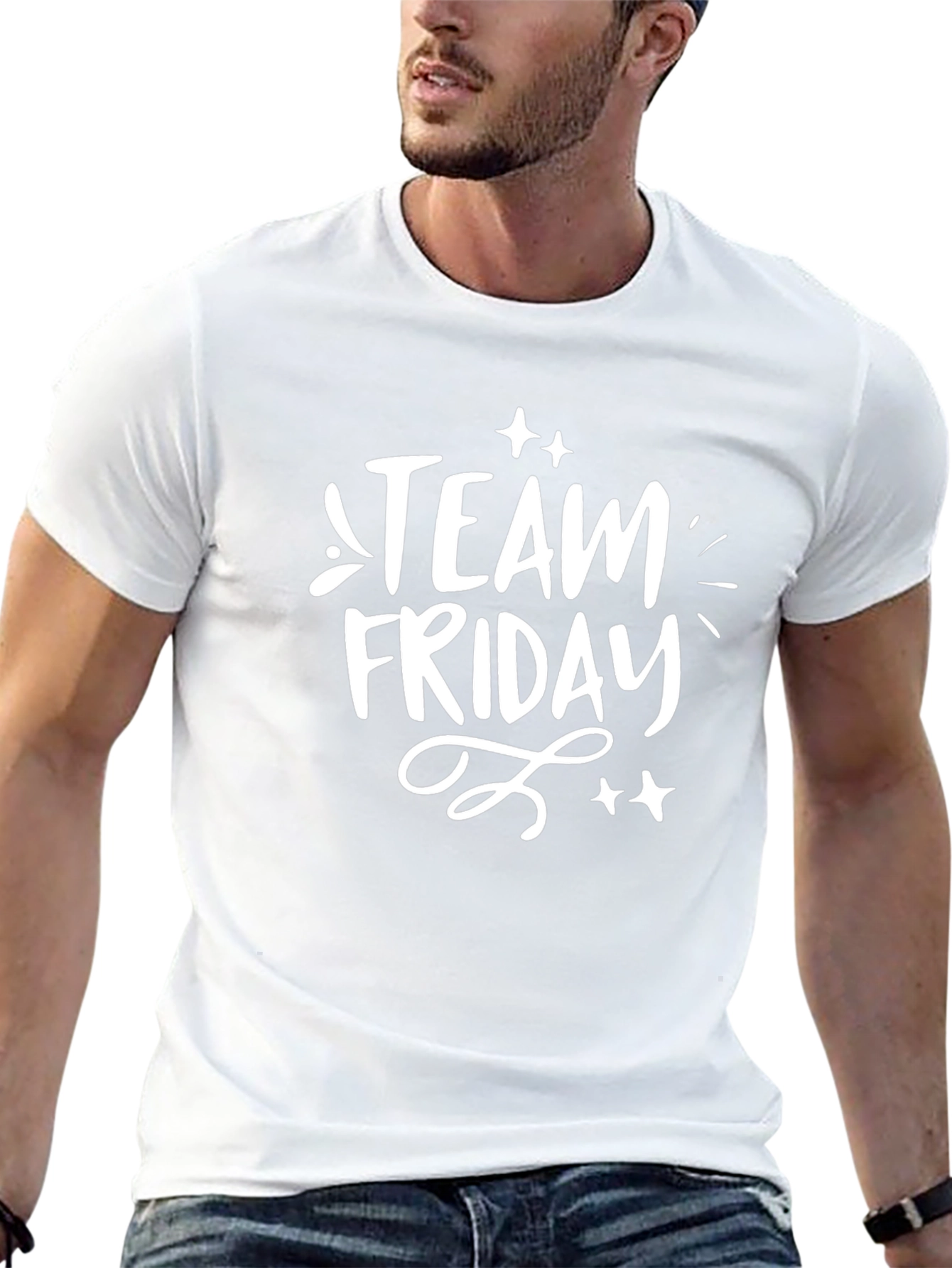 Team Friday Black Graphic Tee