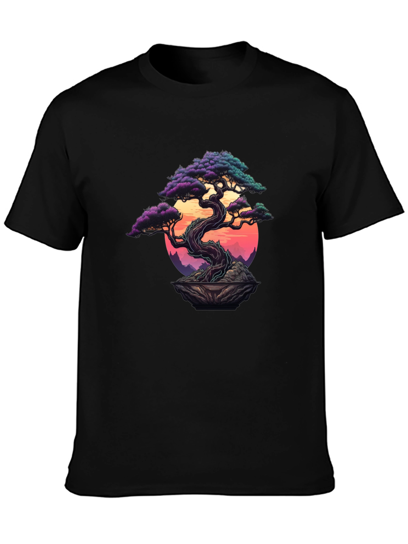 Bonsai Tree Graphic T-Shirt - Artistic Nature Design