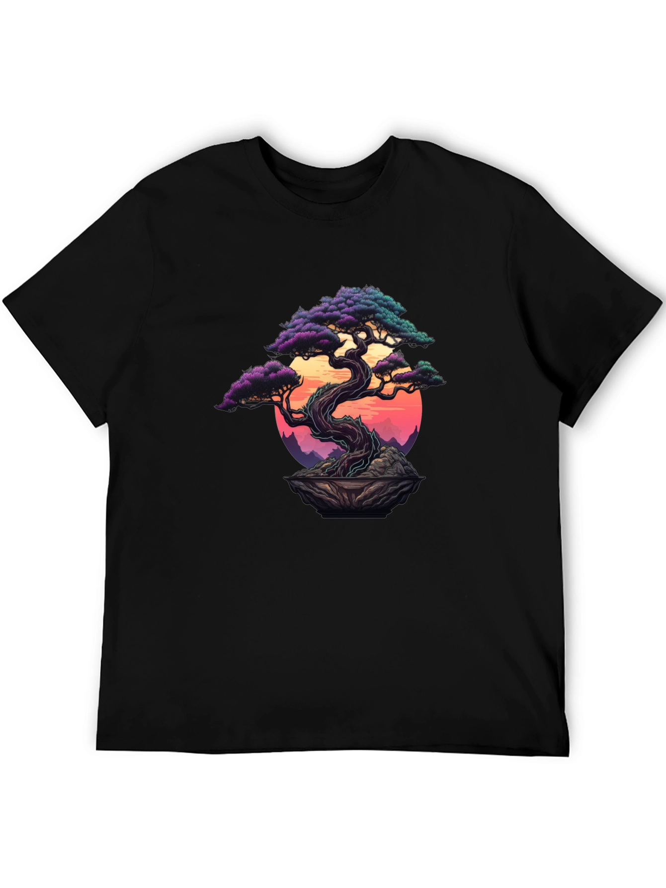 Bonsai Tree Graphic T-Shirt - Artistic Nature Design