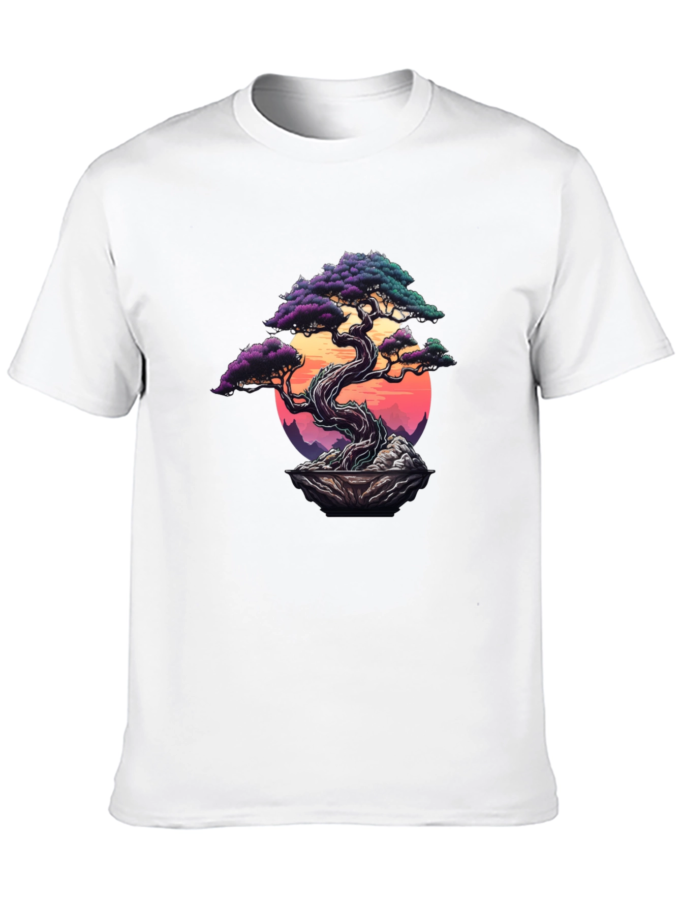 Bonsai Tree Graphic T-Shirt - Artistic Nature Design