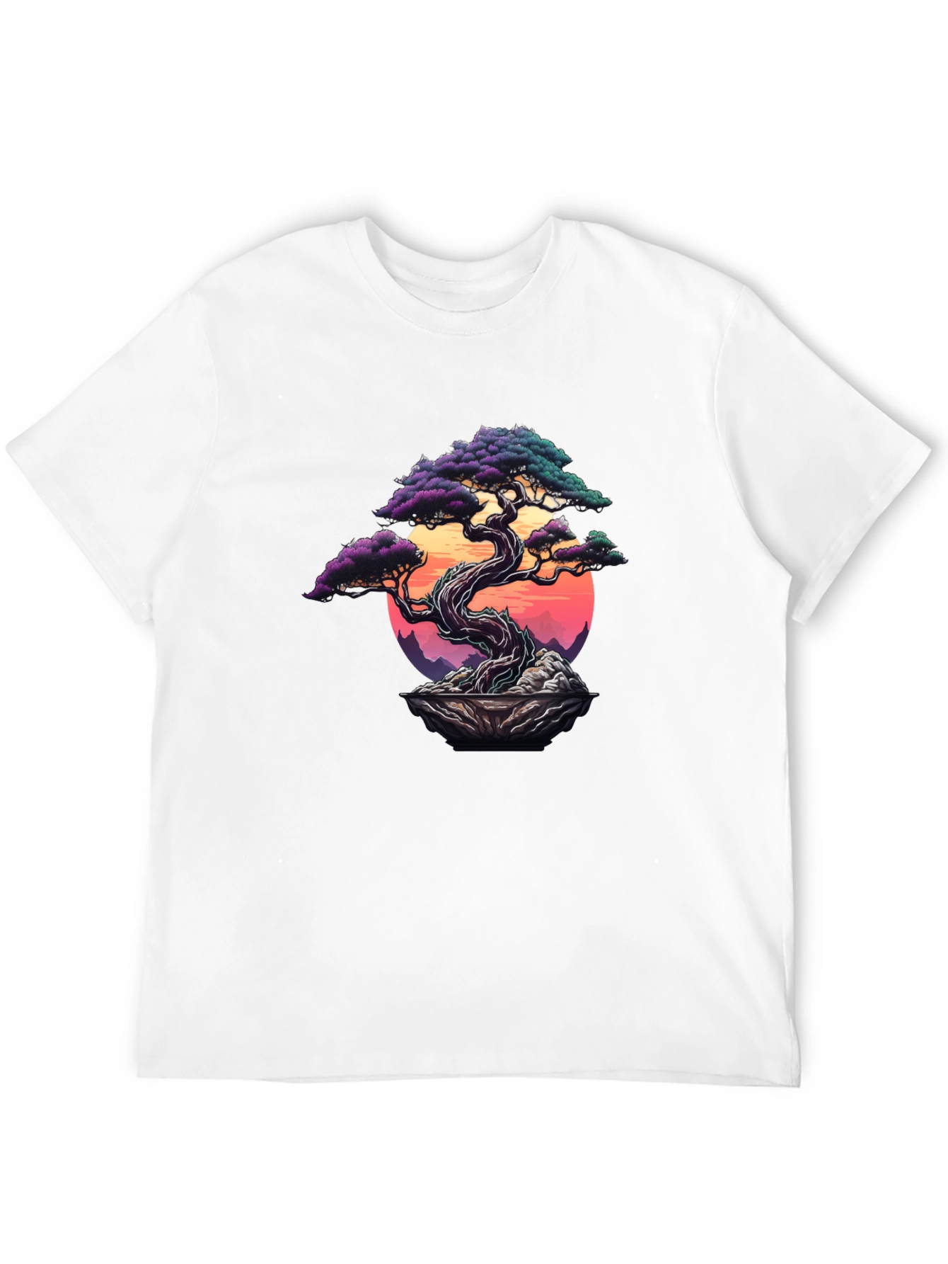 Bonsai Tree Graphic T-Shirt - Artistic Nature Design