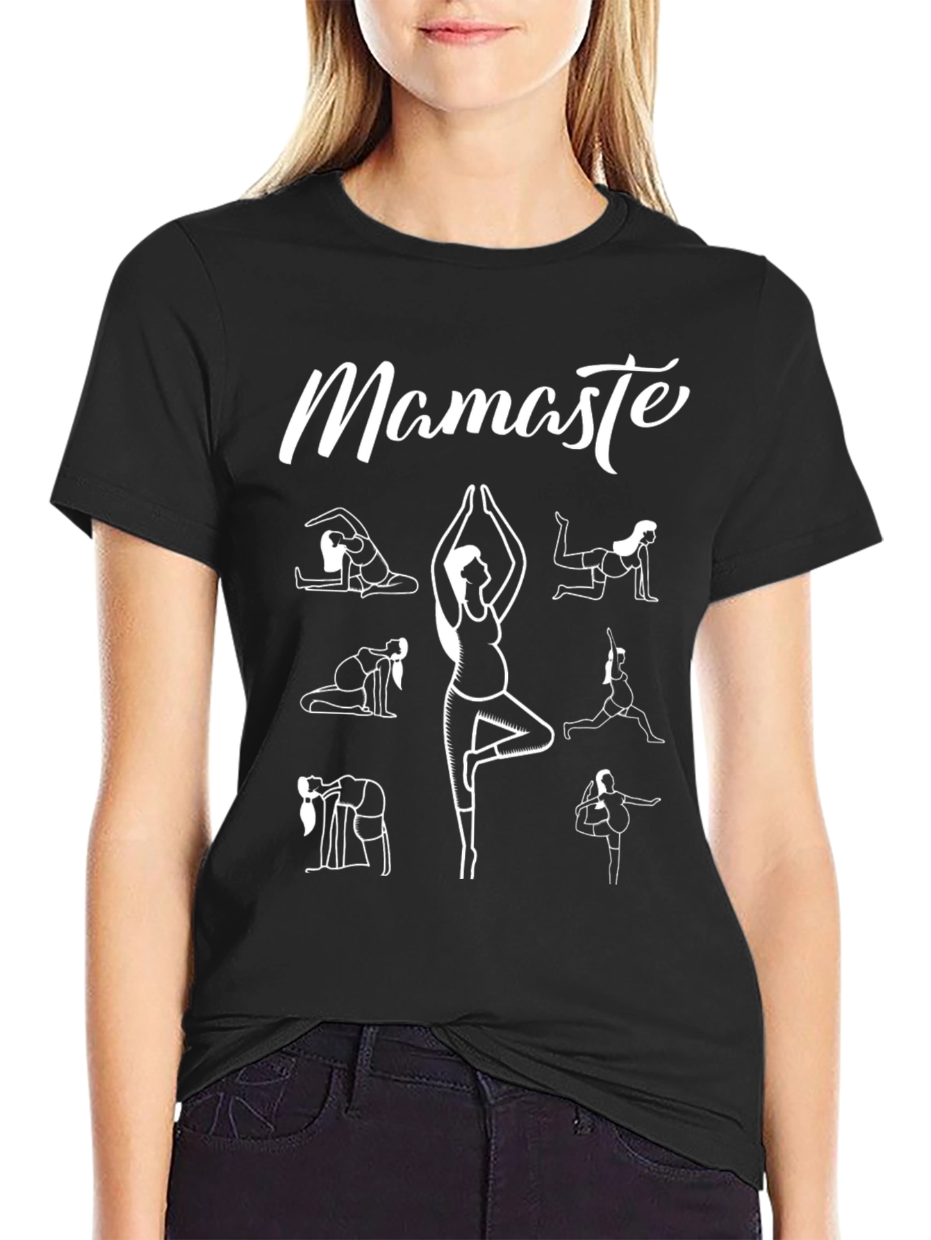 Mamaste Yoga T-Shirt - Pregnancy Yoga Poses