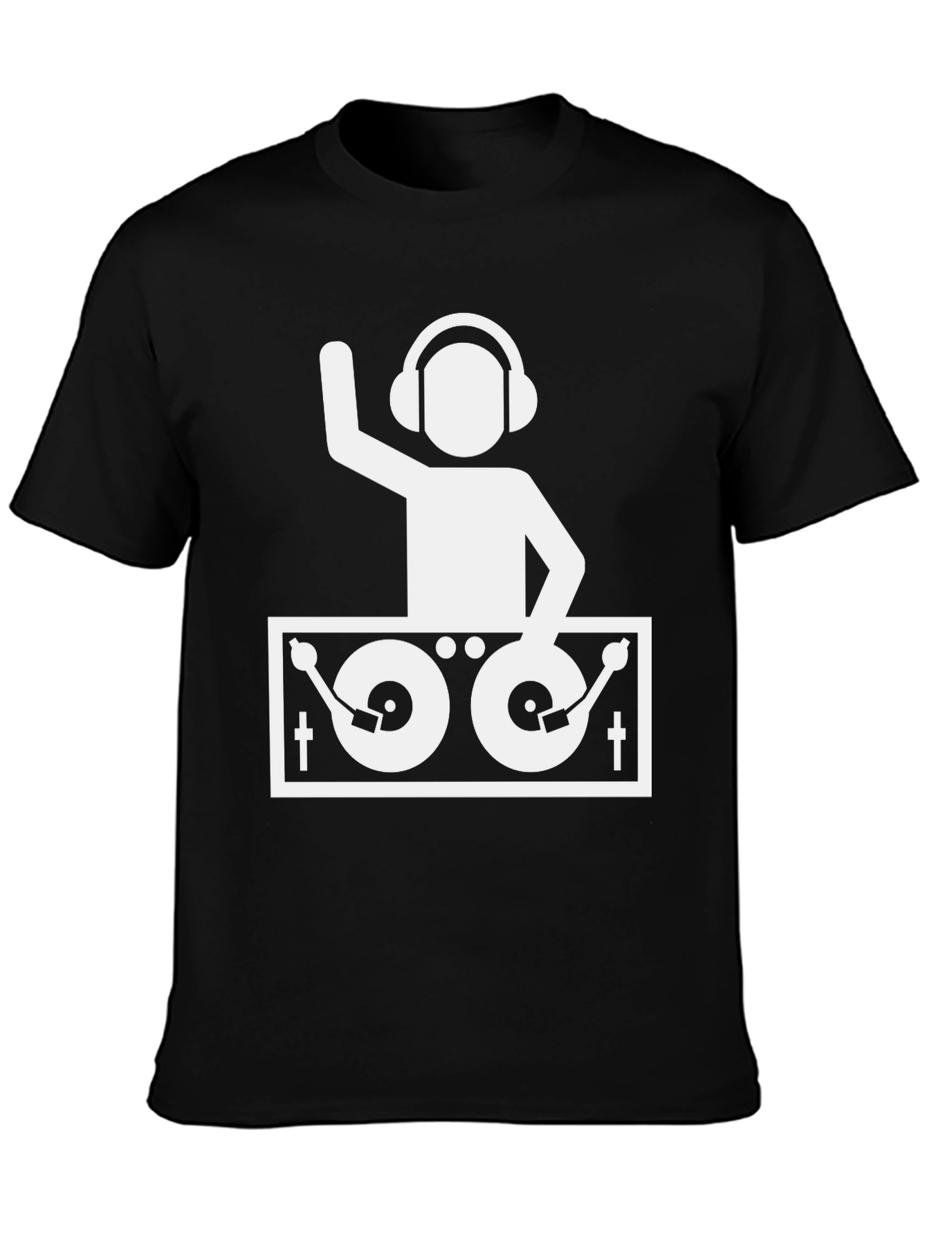 DJ Turntable Graphic T-Shirt - Black