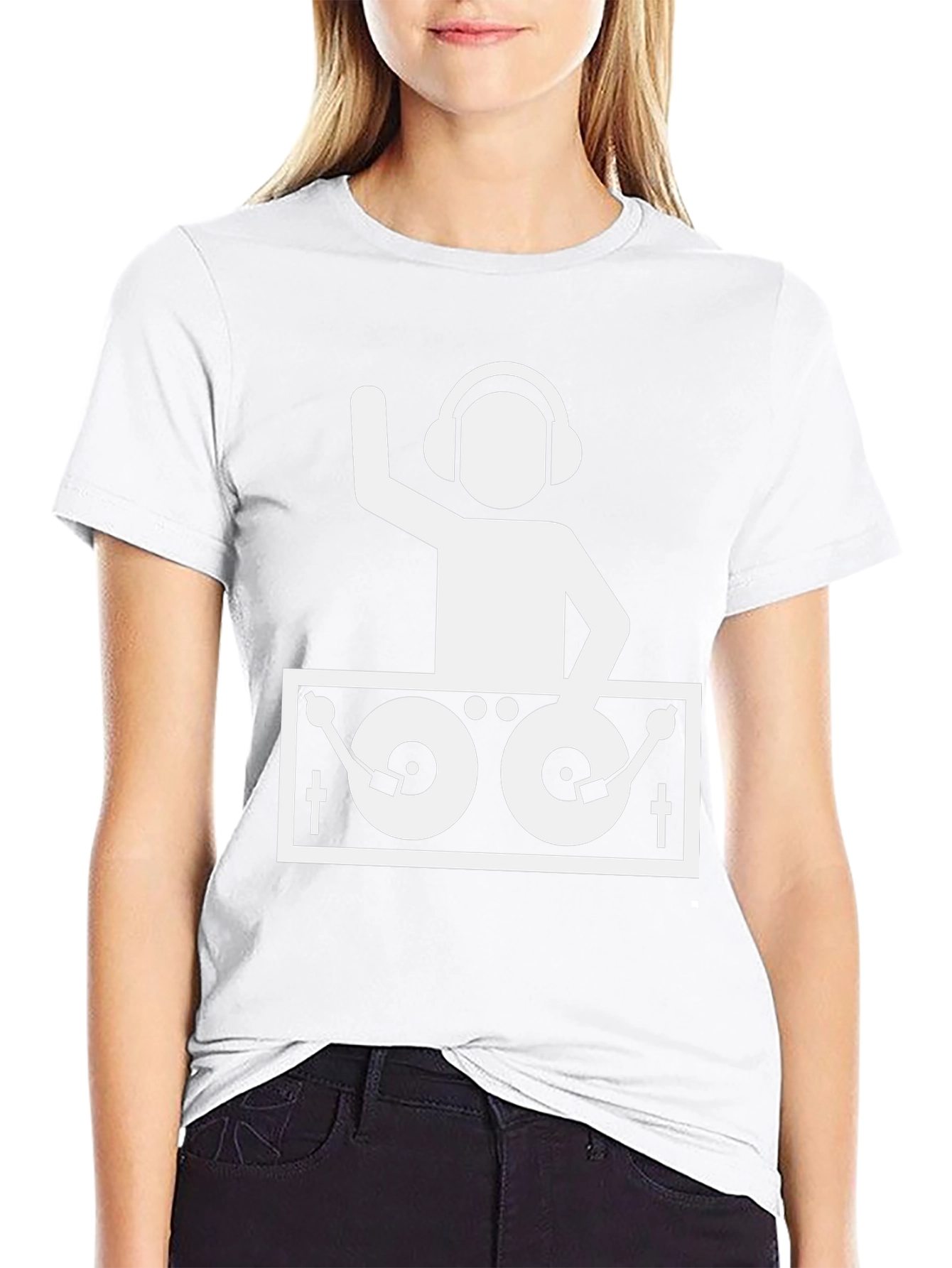 DJ Turntable Graphic T-Shirt - Black