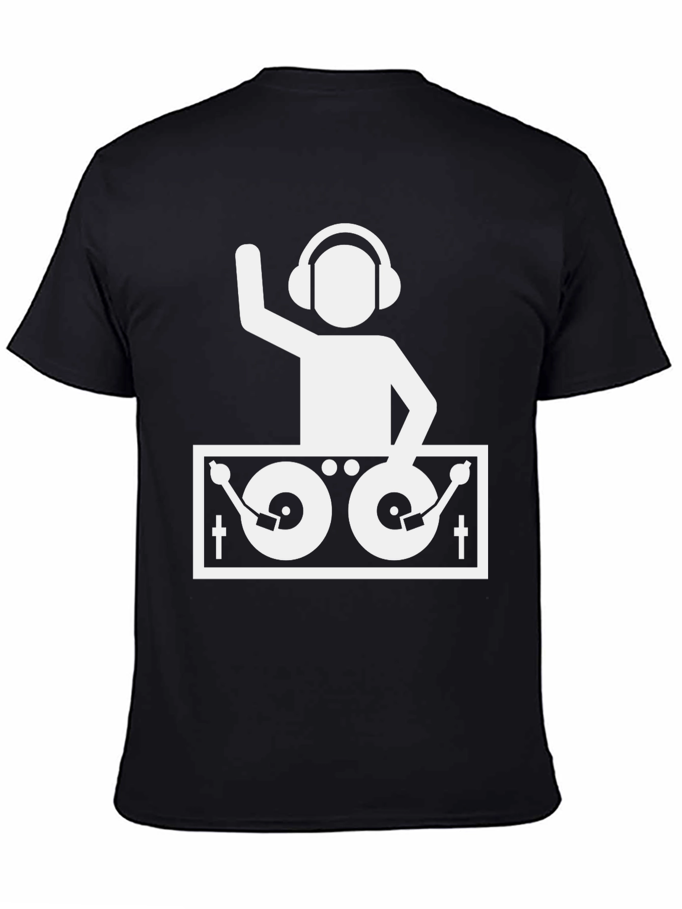 DJ Turntable Graphic T-Shirt - Black