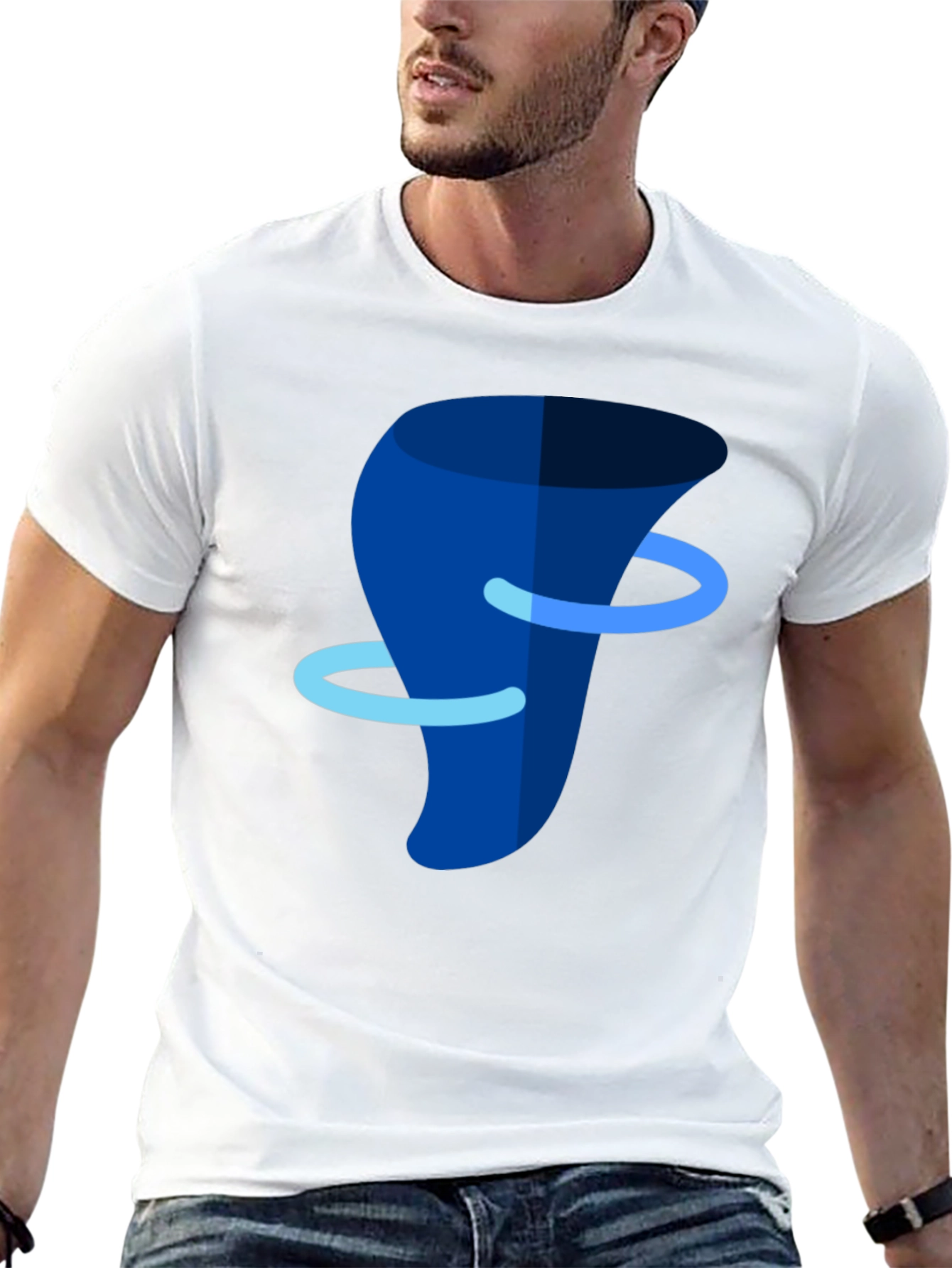 Abstract Tornado Graphic T-Shirt - Modern Art Tee