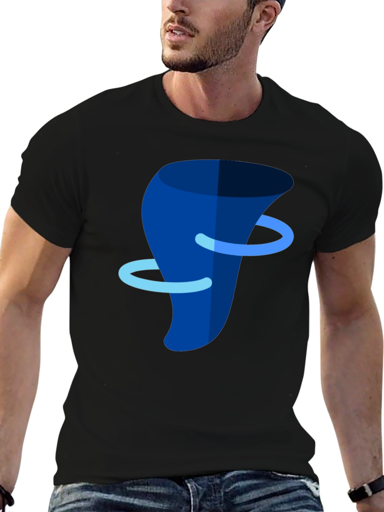Abstract Tornado Graphic T-Shirt - Modern Art Tee